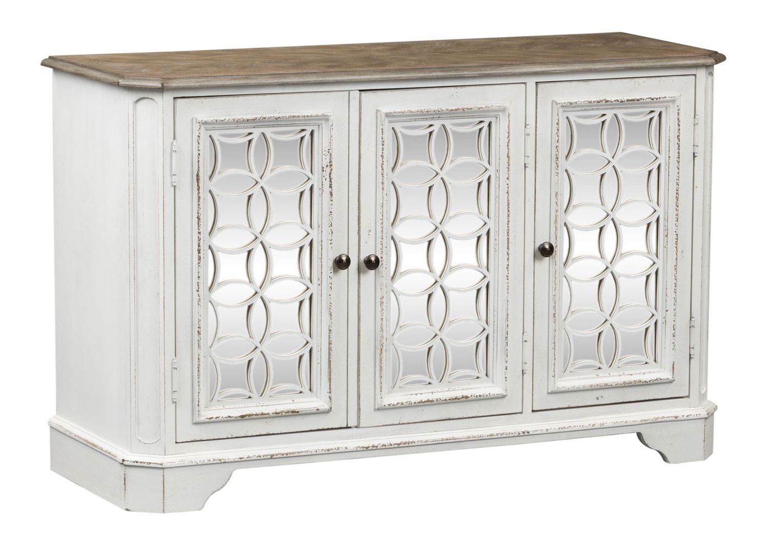 Magnolia Manor Round Cocktail Table Set | Antique White