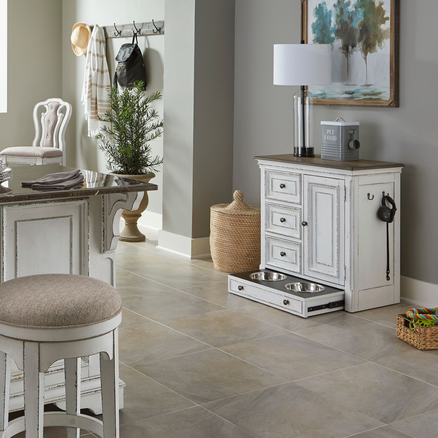 Magnolia Manor Round Drop-Leaf Dining Set | Space-Saving