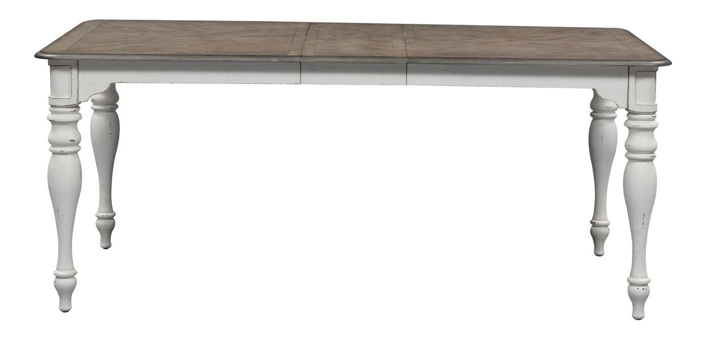 Magnolia Manor Extendable Dining Set | Antique White & Bark