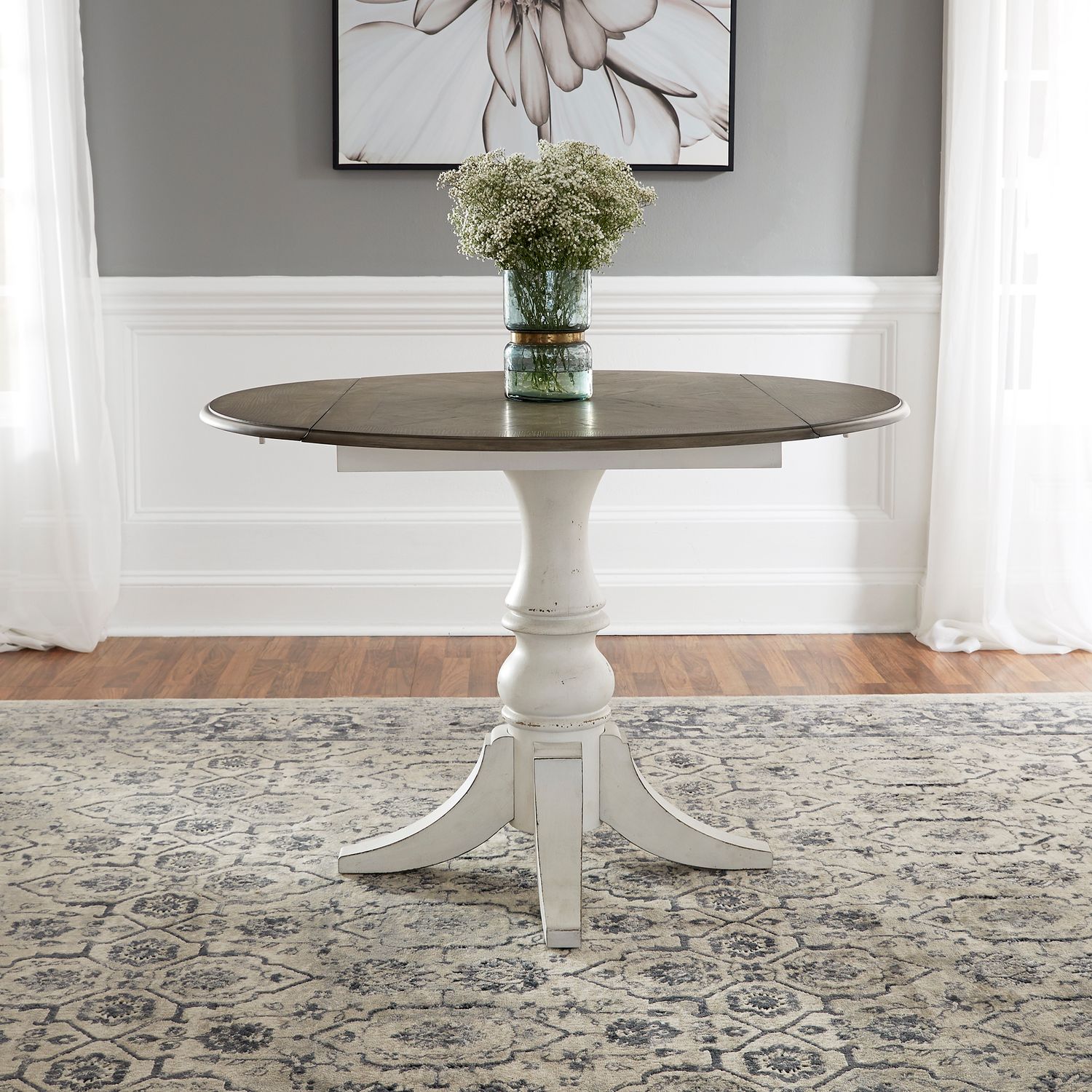Magnolia Manor Round Drop Leaf Dining Set | Liberty Furniture