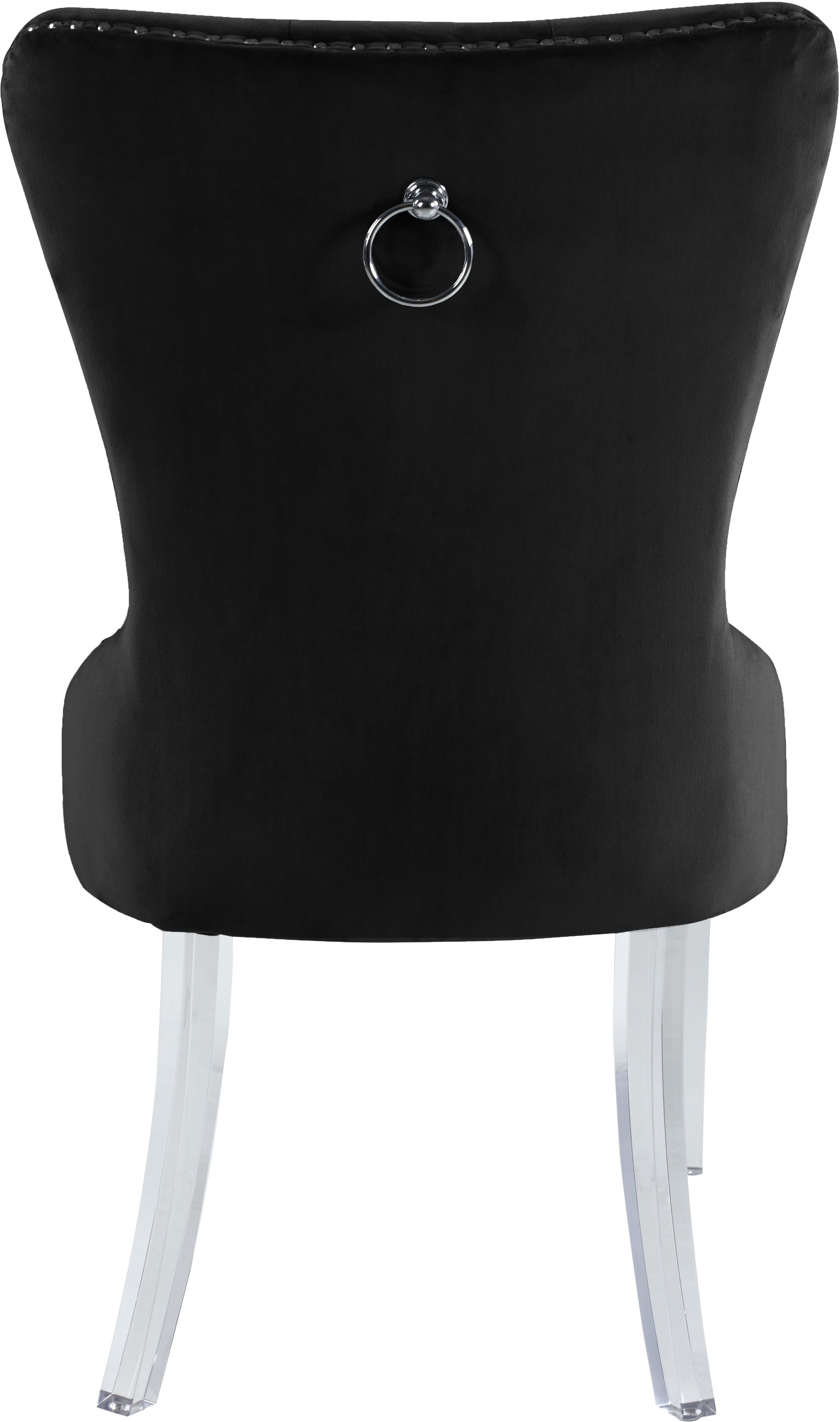 Miley Velvet Dining Chair with Acrylic Legs