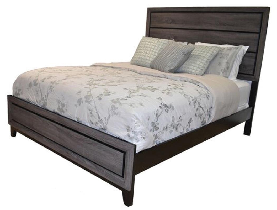 Galaxy Home Furnishings Sierra Contemporary Wood King Bed in Gray