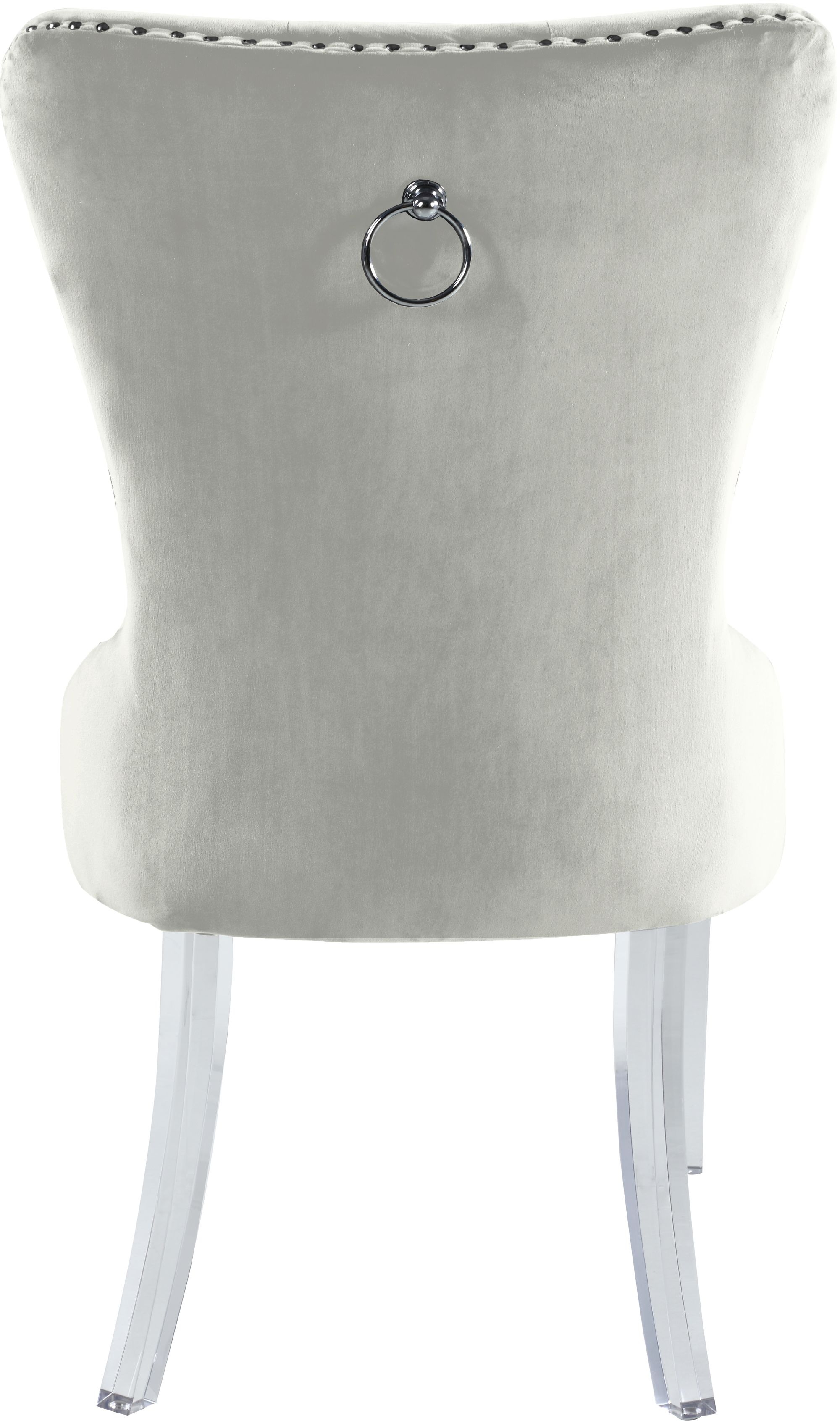 Miley Velvet Dining Chair with Acrylic Legs