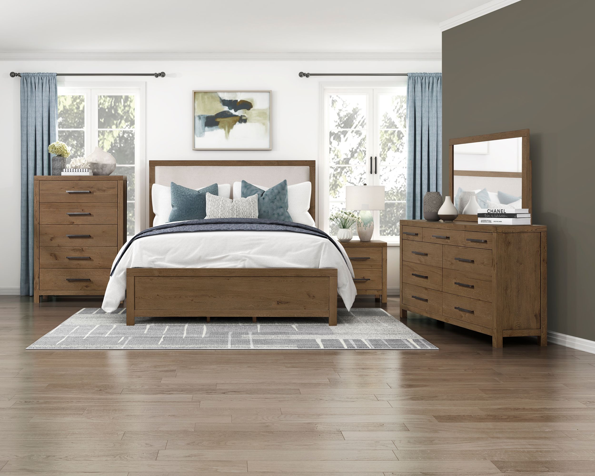 Matisse Polyester/Wood Eastern King Panel Bed