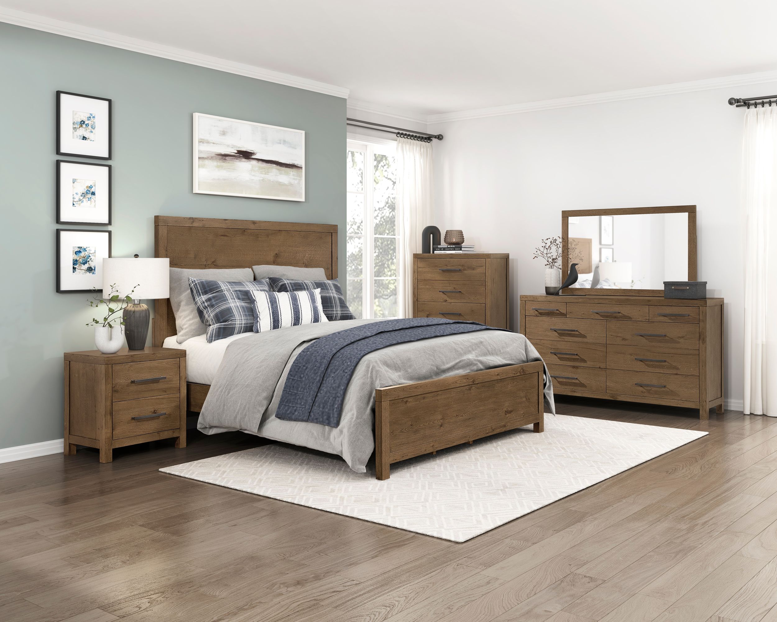 Matisse Wood Eastern King Panel Bed