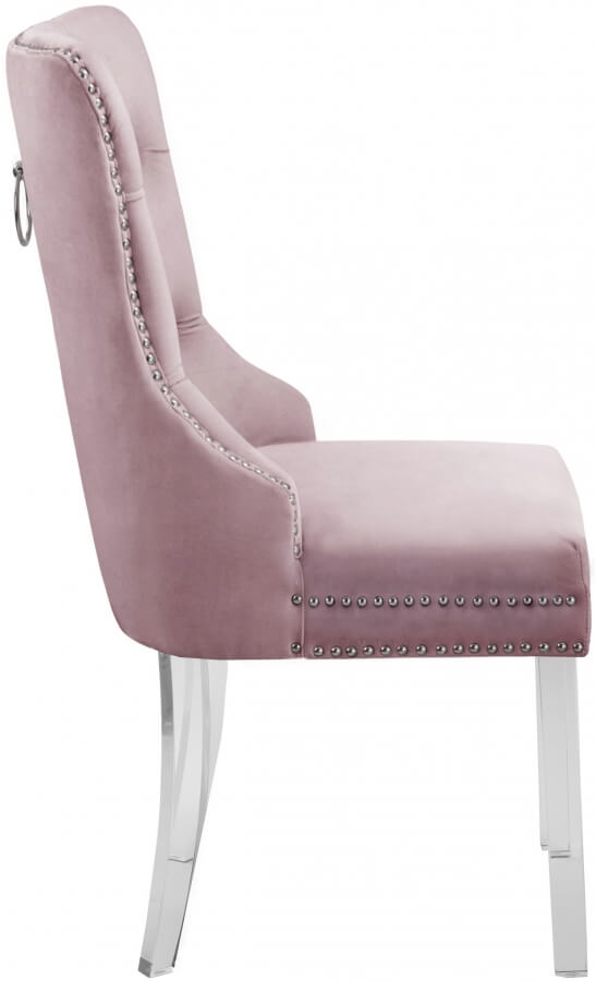 Miley Velvet Dining Chair with Acrylic Legs