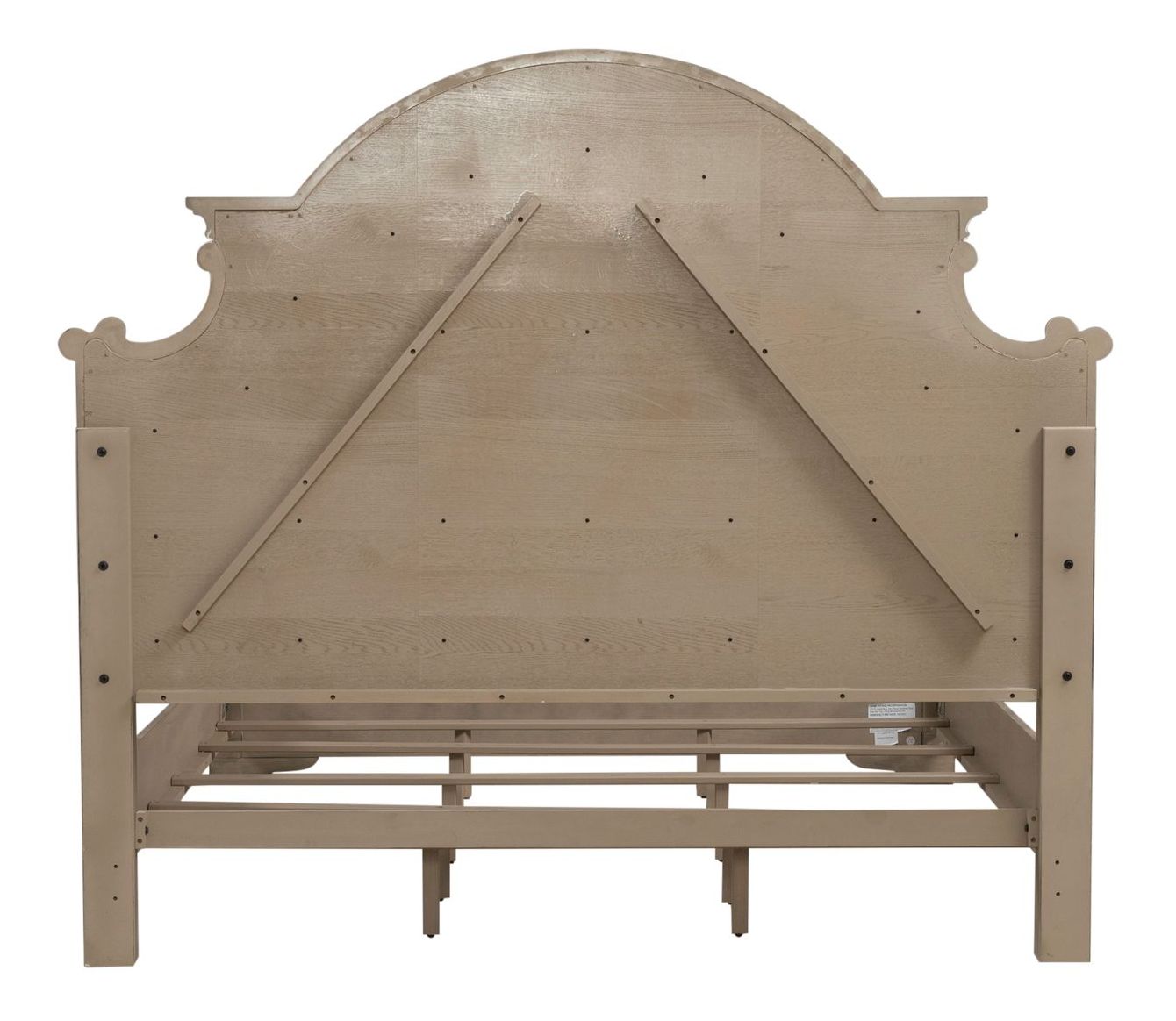 Magnolia Manor Tweed/Wood Upholstered King Size Bed