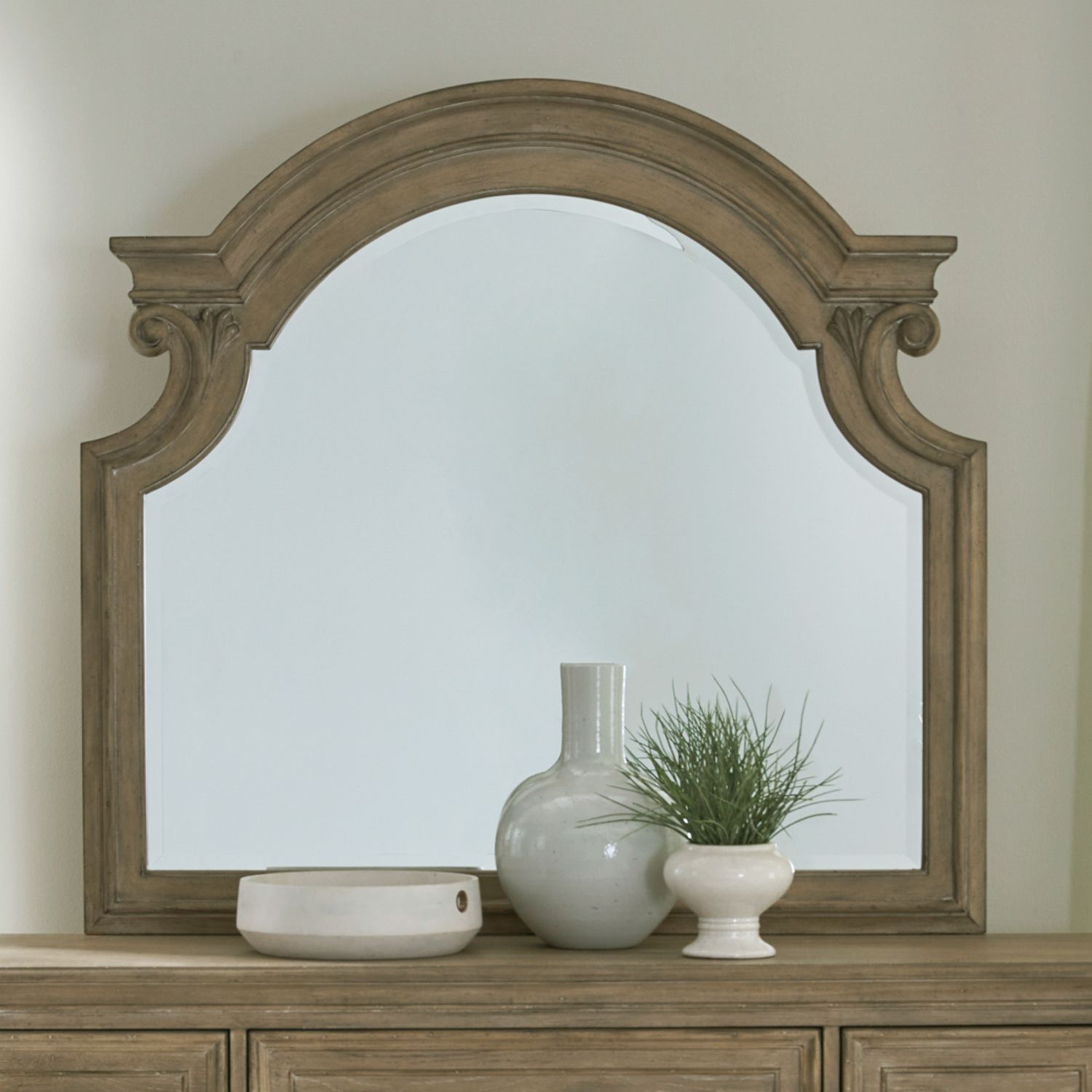 Magnolia Manor Wood/Glass Mirror