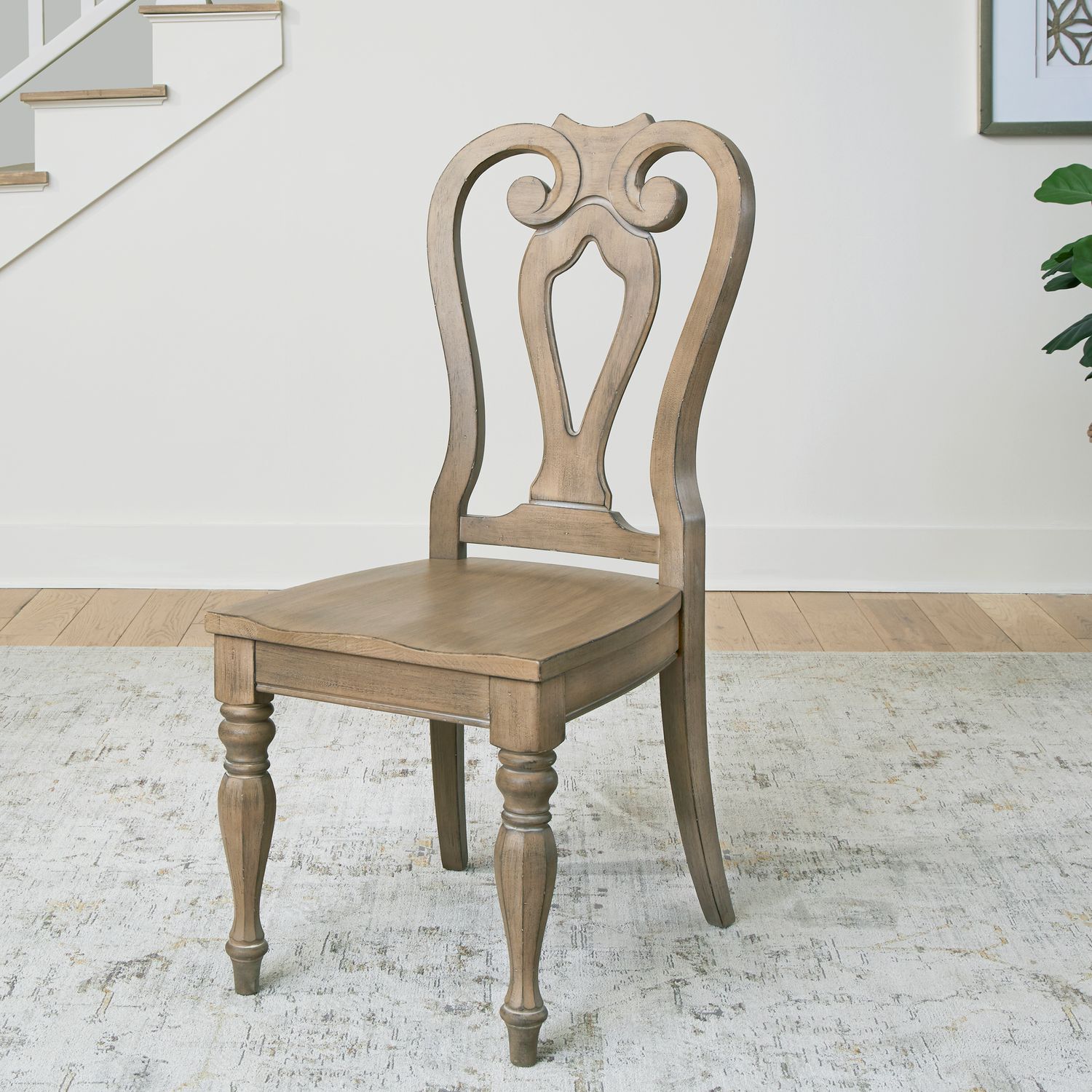 Magnolia Manor Oval Pedestal Dining Set | Weathered Bisque