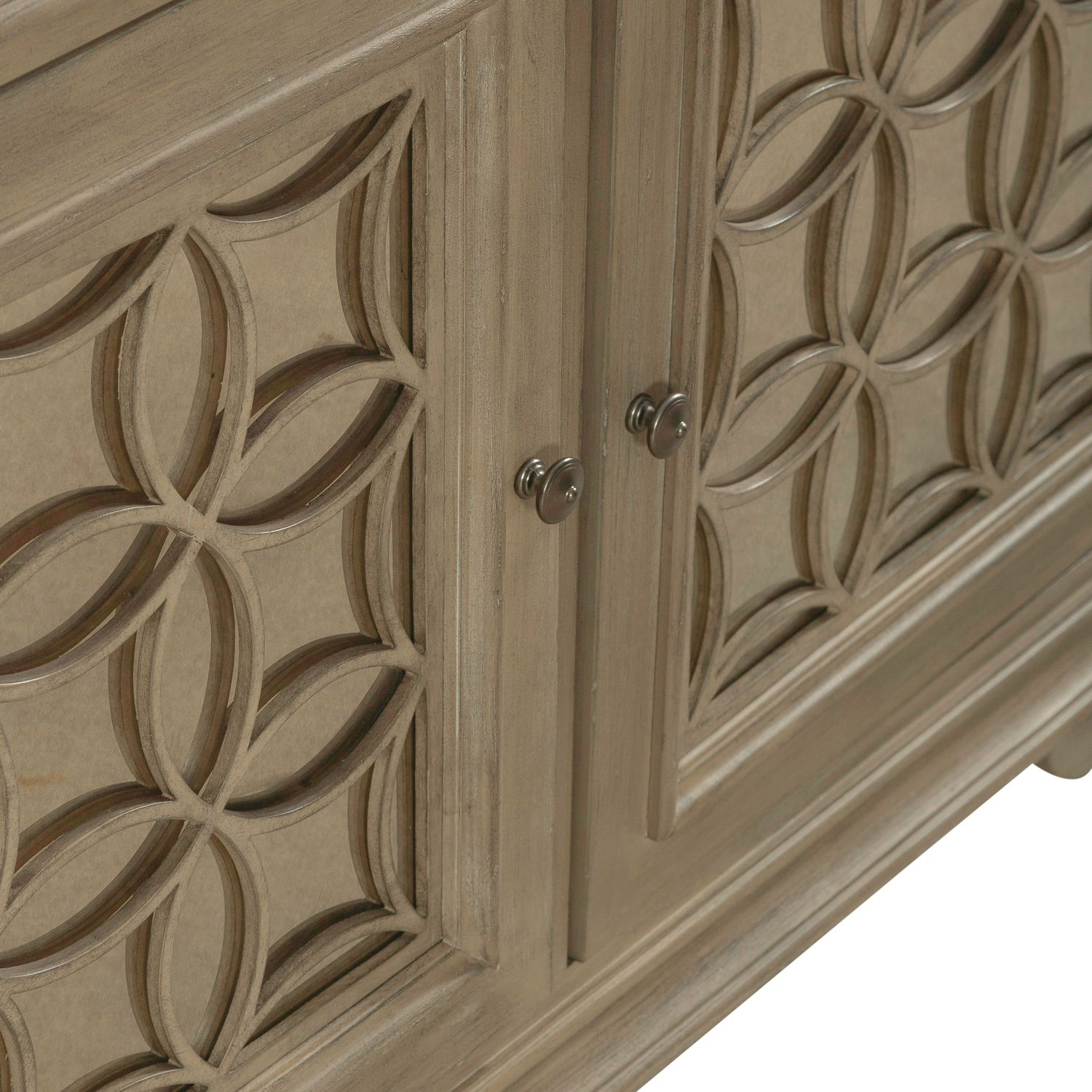 Magnolia Manor Wood/Glass Buffet w/2 Doors & 2 Drawers