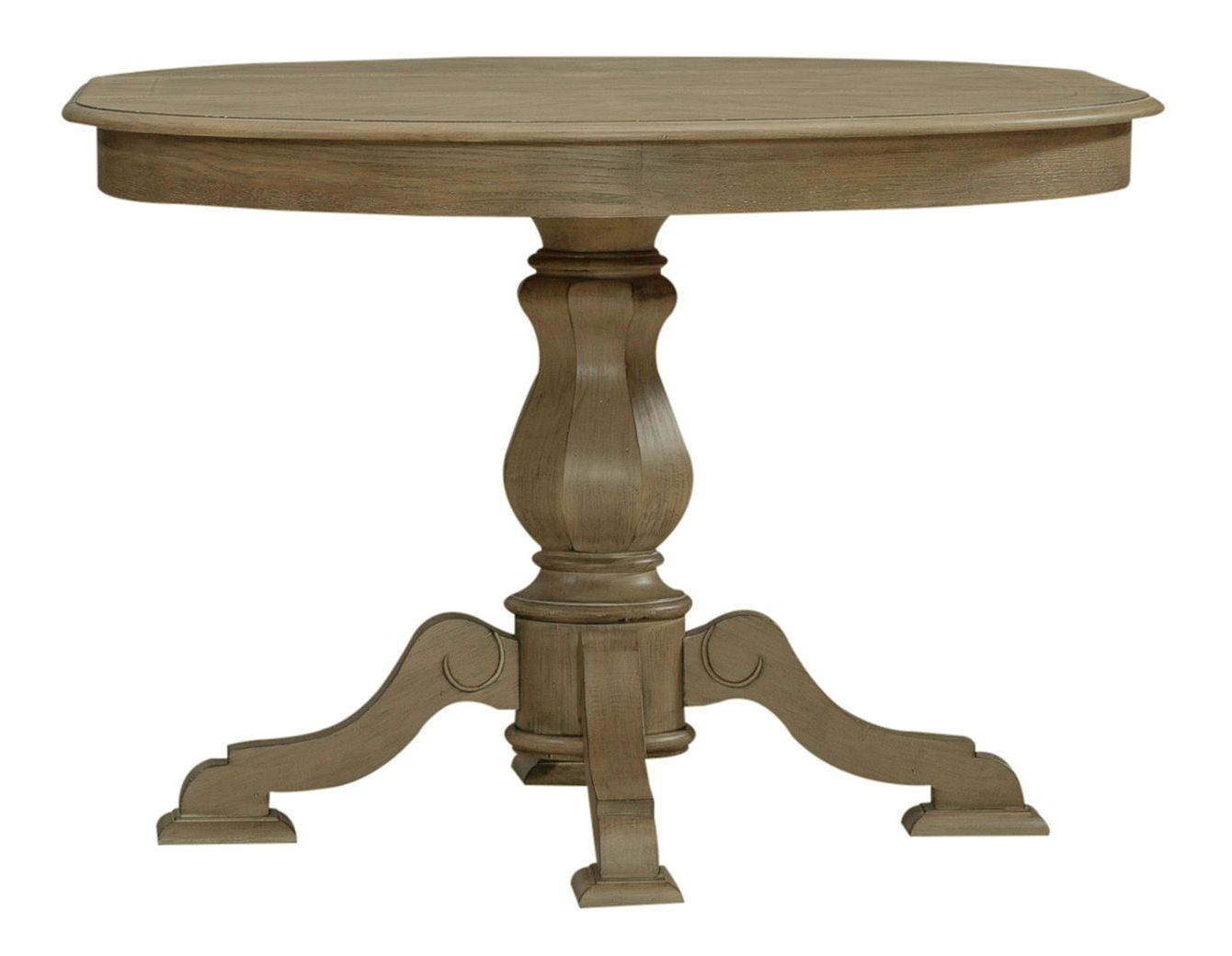 Magnolia Manor Oval Pedestal Dining Set | Weathered Bisque