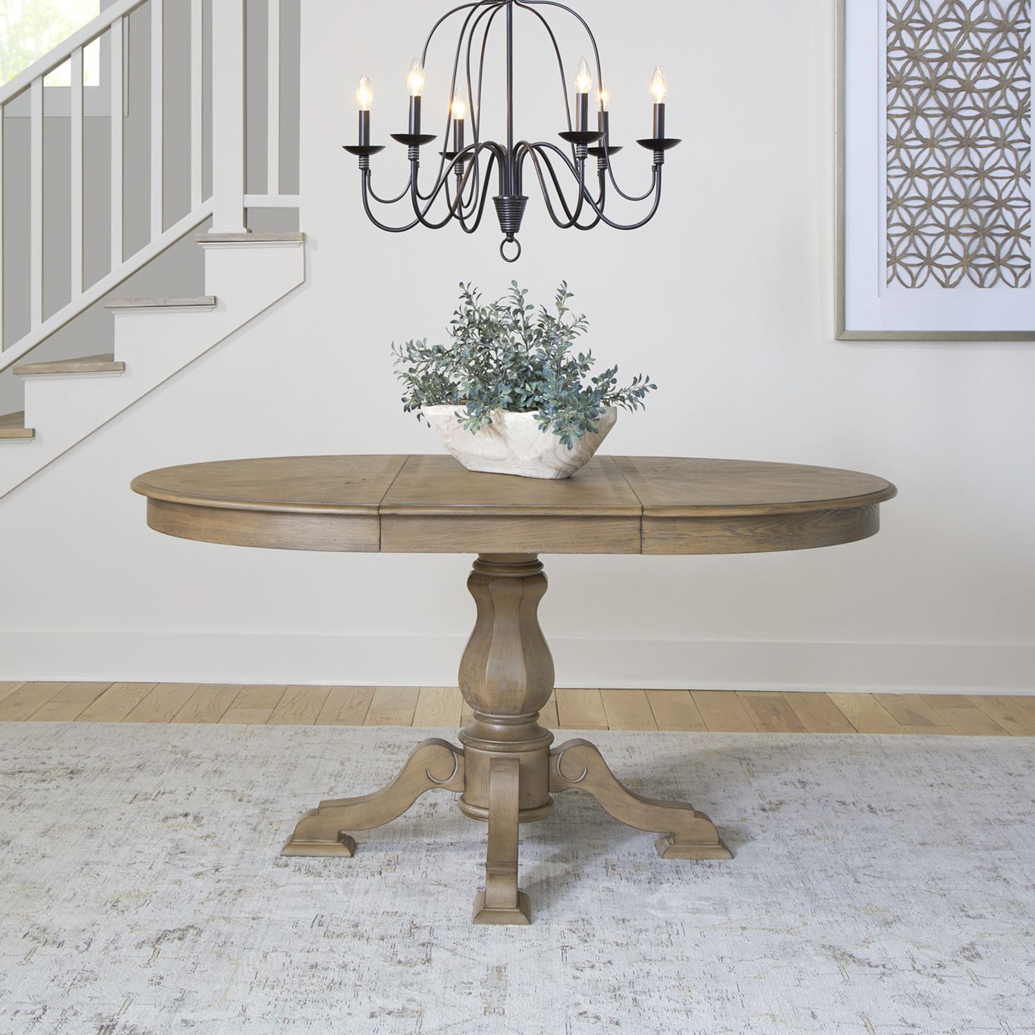 Magnolia Manor Oval Pedestal Dining Set | Extendable Table