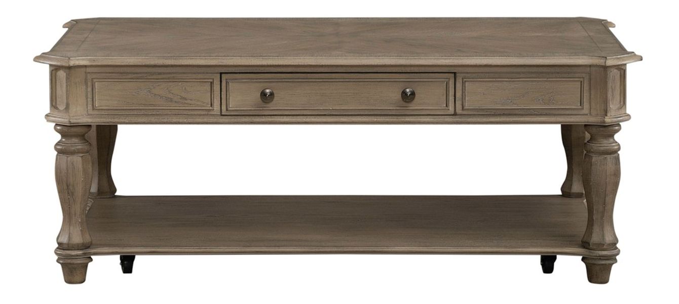 Magnolia Manor Rectangular Wood Cocktail Table w/Drawer