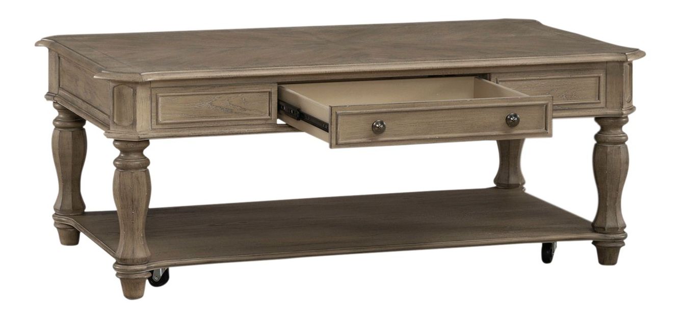 Magnolia Manor Weathered Bisque Cocktail Table Set | 3-Pc
