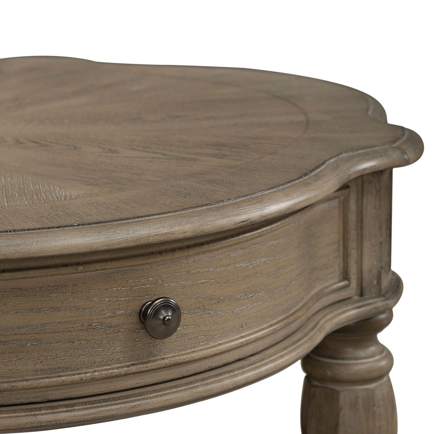 Magnolia Manor Cloverleaf Cocktail Table | Weathered Bisque