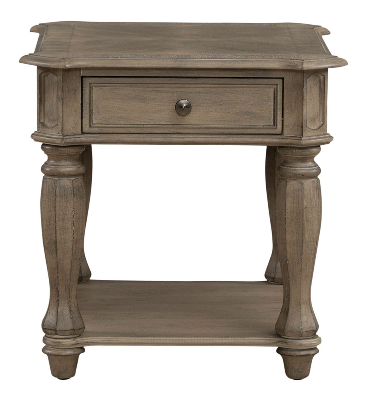 Magnolia Manor Rectangular Wood End Table w/Drawer