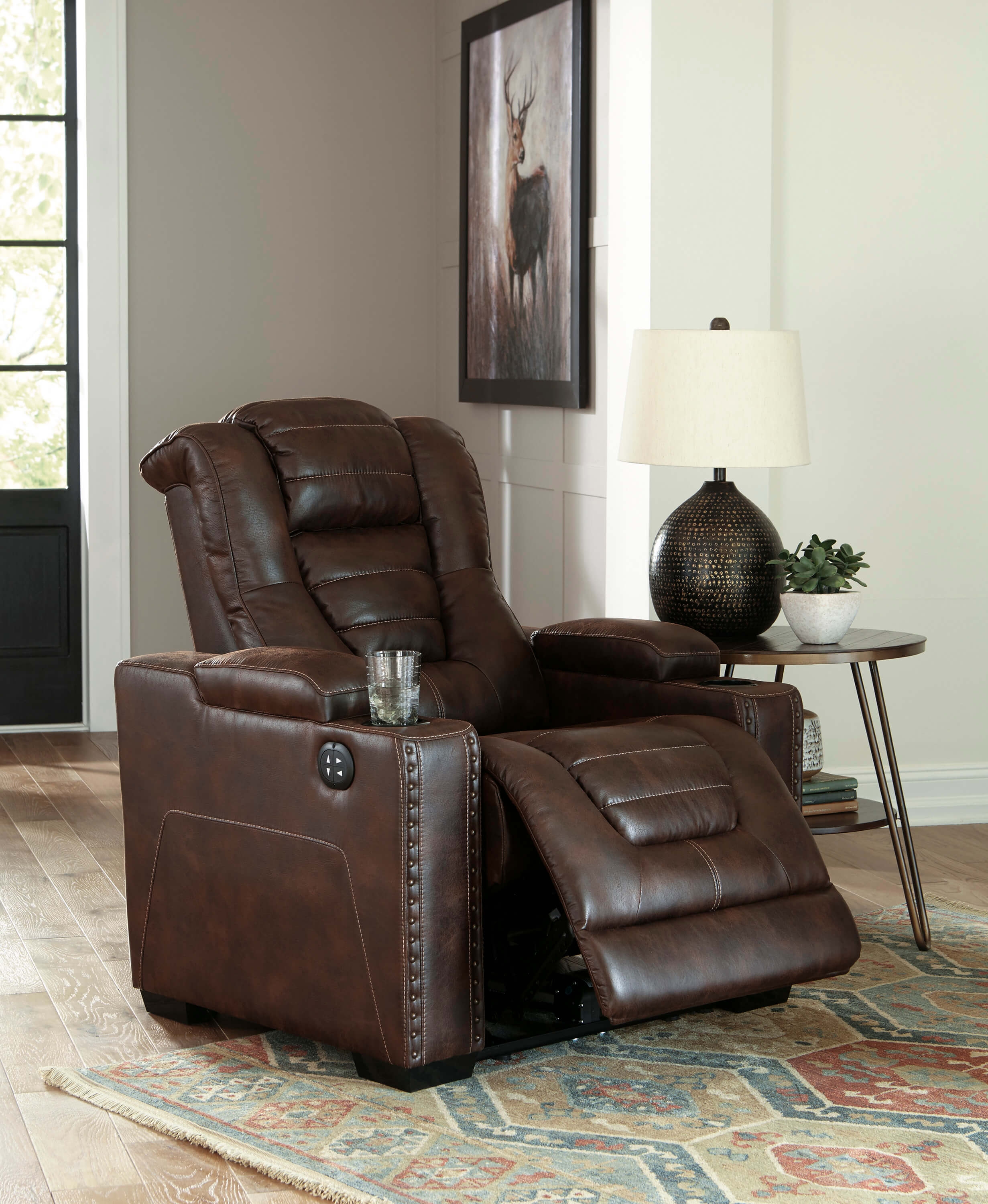Owner's Box Polyester Power Reclining Chair
