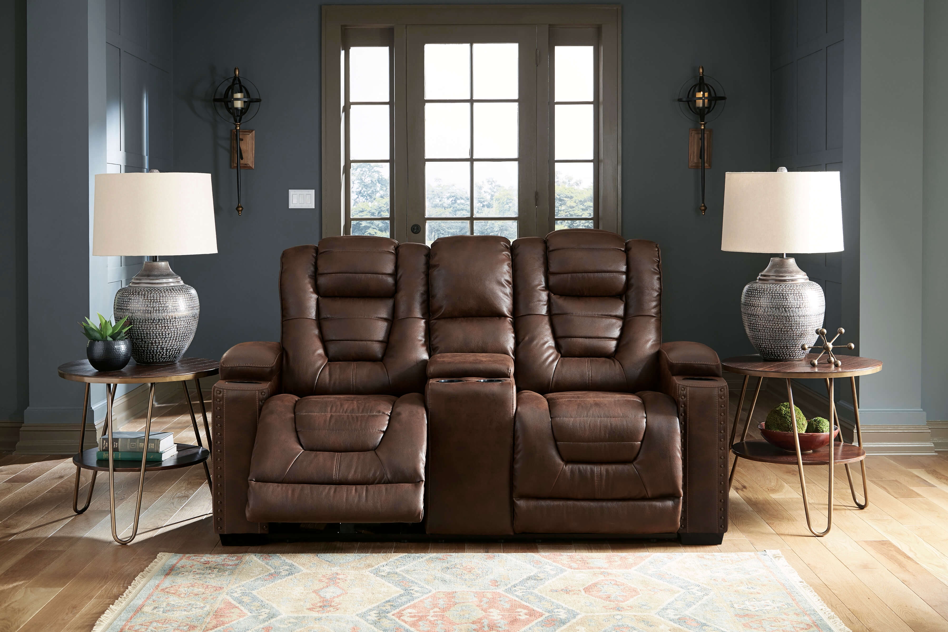 Ashley Owner's Box Power triple reclining couch
