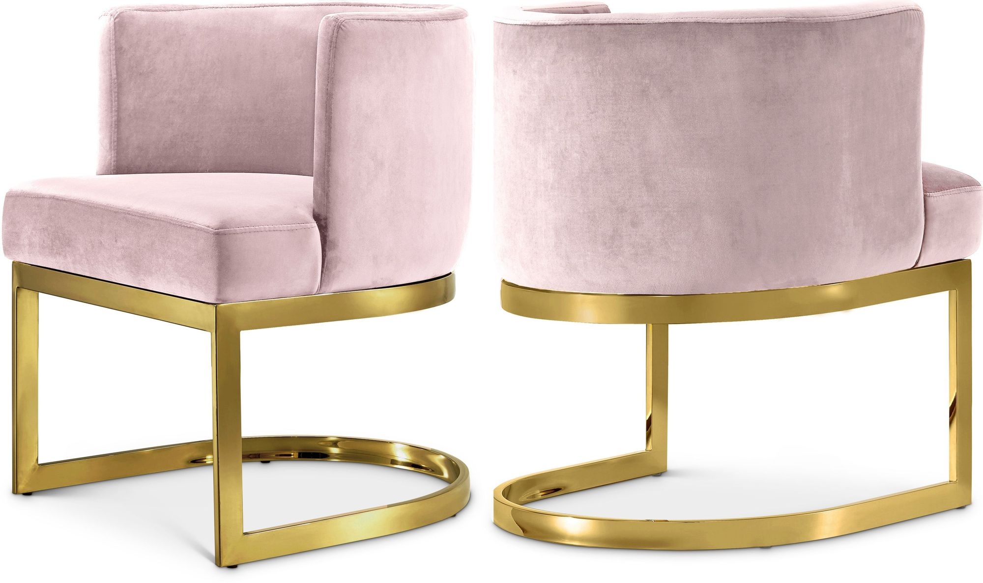 Gianna Velvet Dining Chair with Stainless Steel Base
