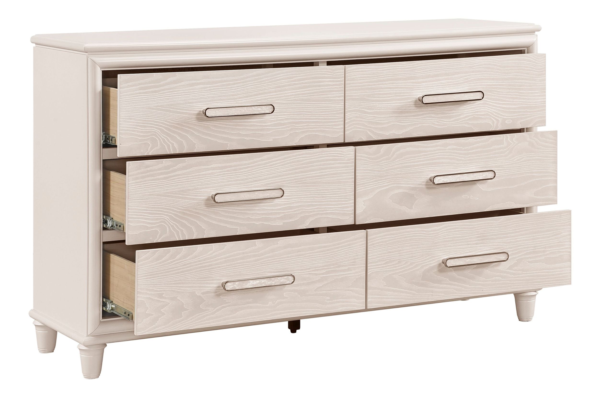 Montrose Chenille/Wood Storage Platform Bedroom Set with LED Lighting