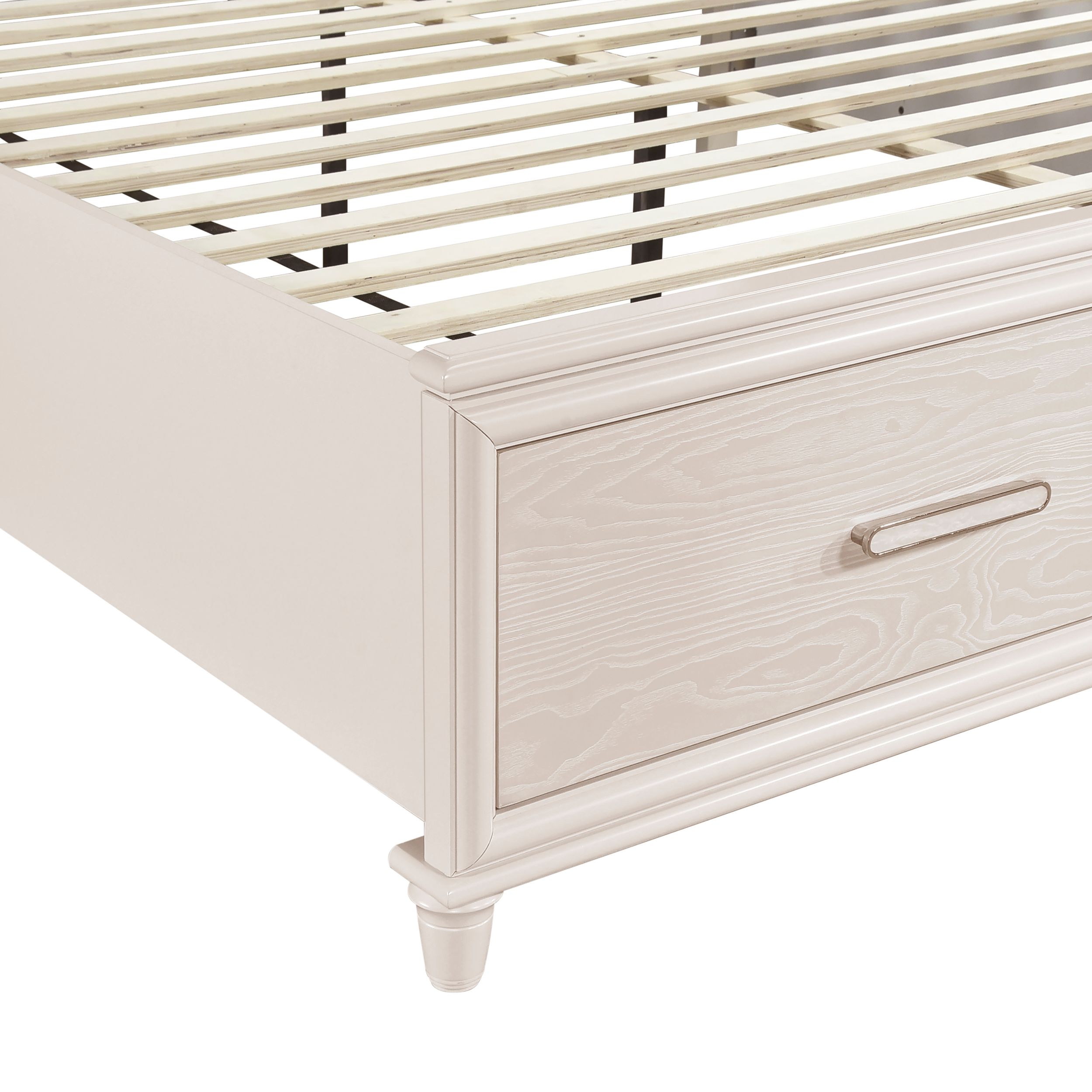 Montrose Chenille/Wood Storage Platform Bedroom Set with LED Lighting