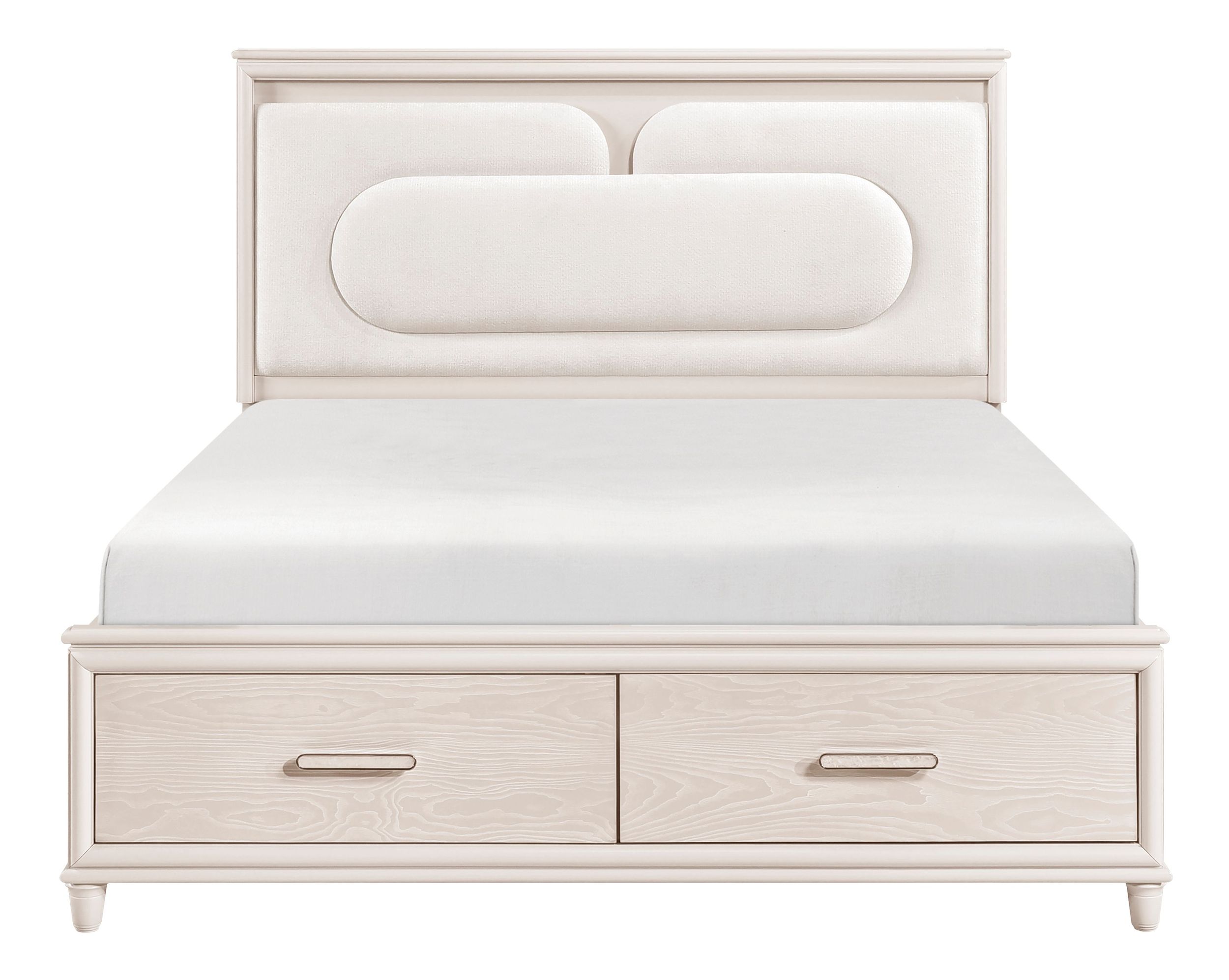 Montrose Chenille/Wood Eastern King Storage Platform Bed with LED Lighting