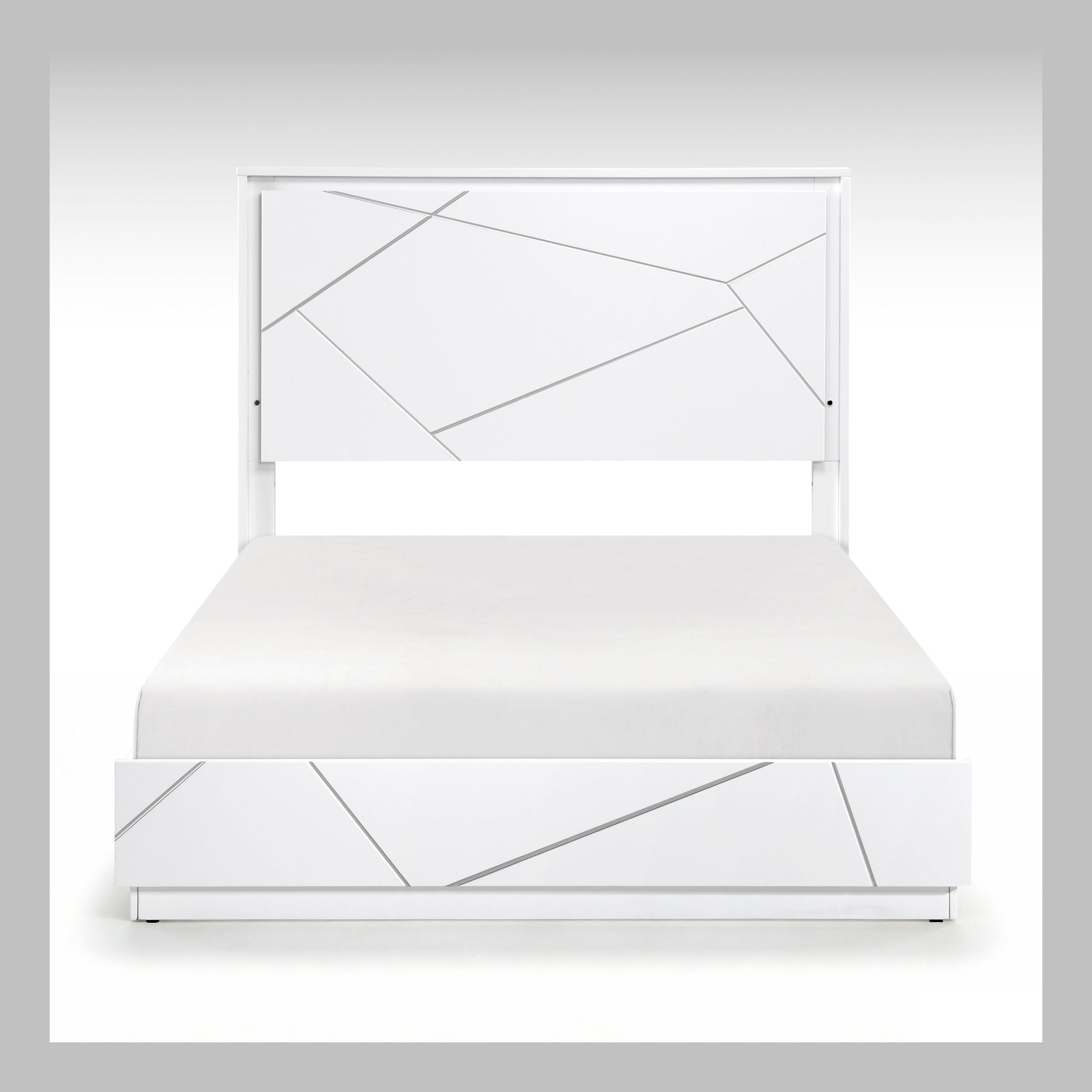 Orlo Wood Eastern King Panel Bed with LED Lighting