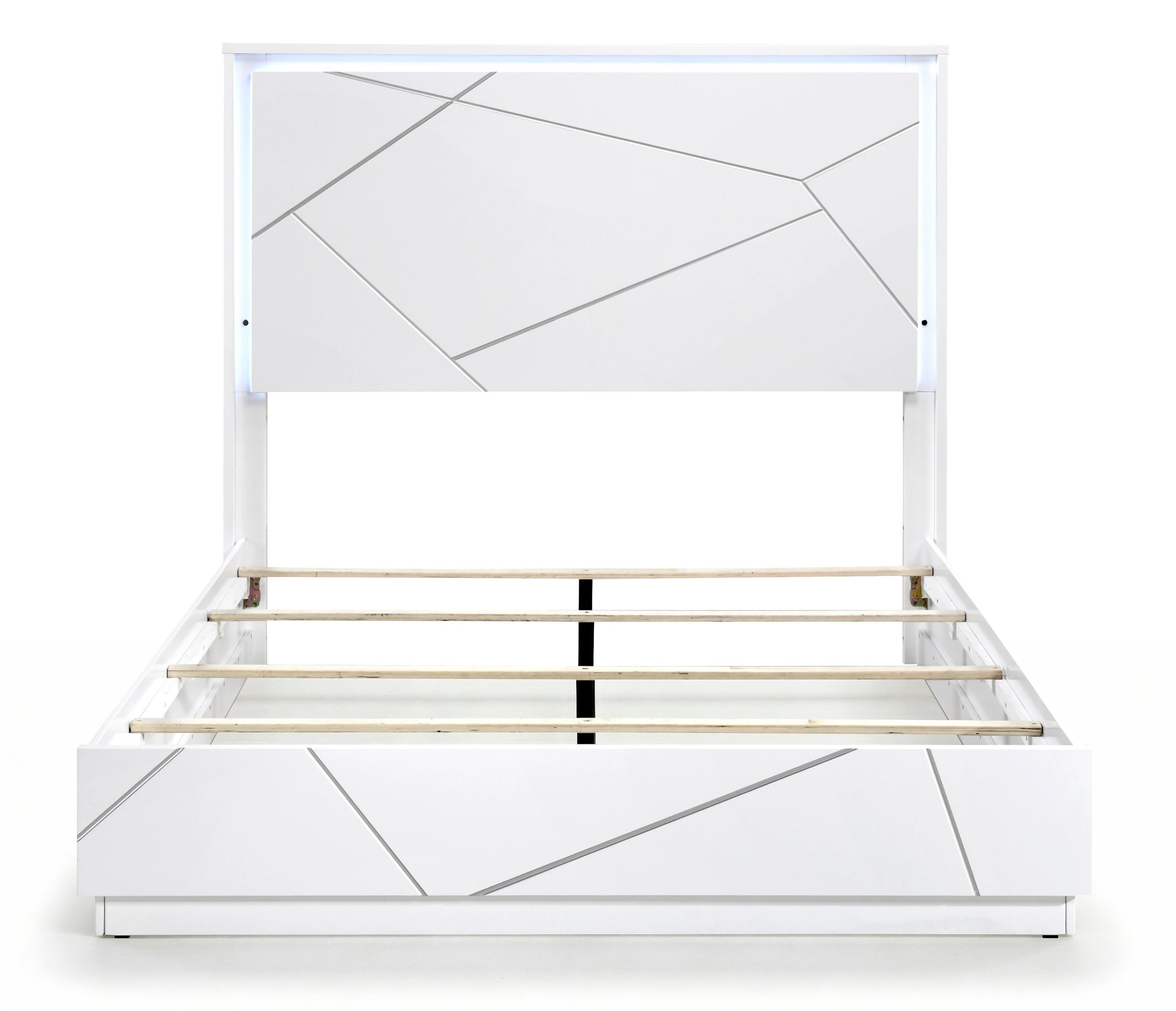 Orlo Wood Panel Bed with LED Lighting