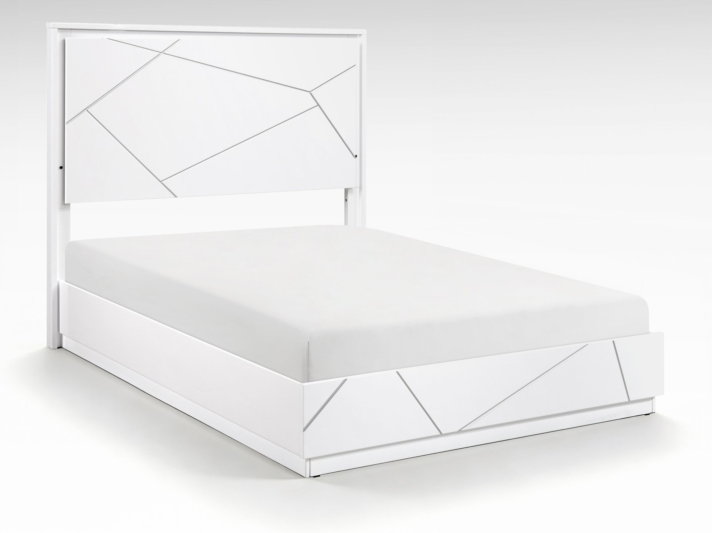 Orlo Wood Panel Bedroom Set with LED Lighting