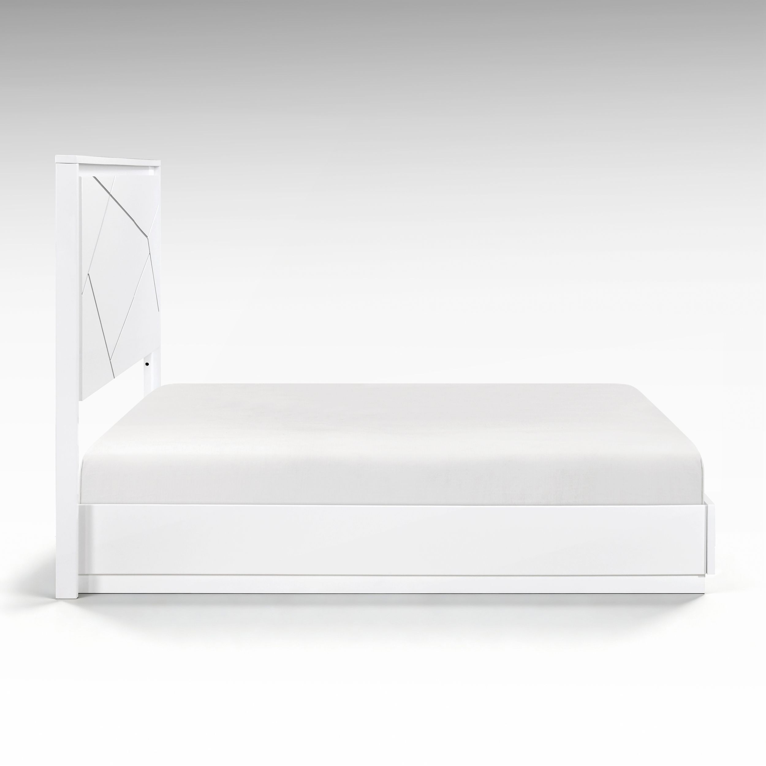 Orlo Wood California King Panel Bed with LED Lighting
