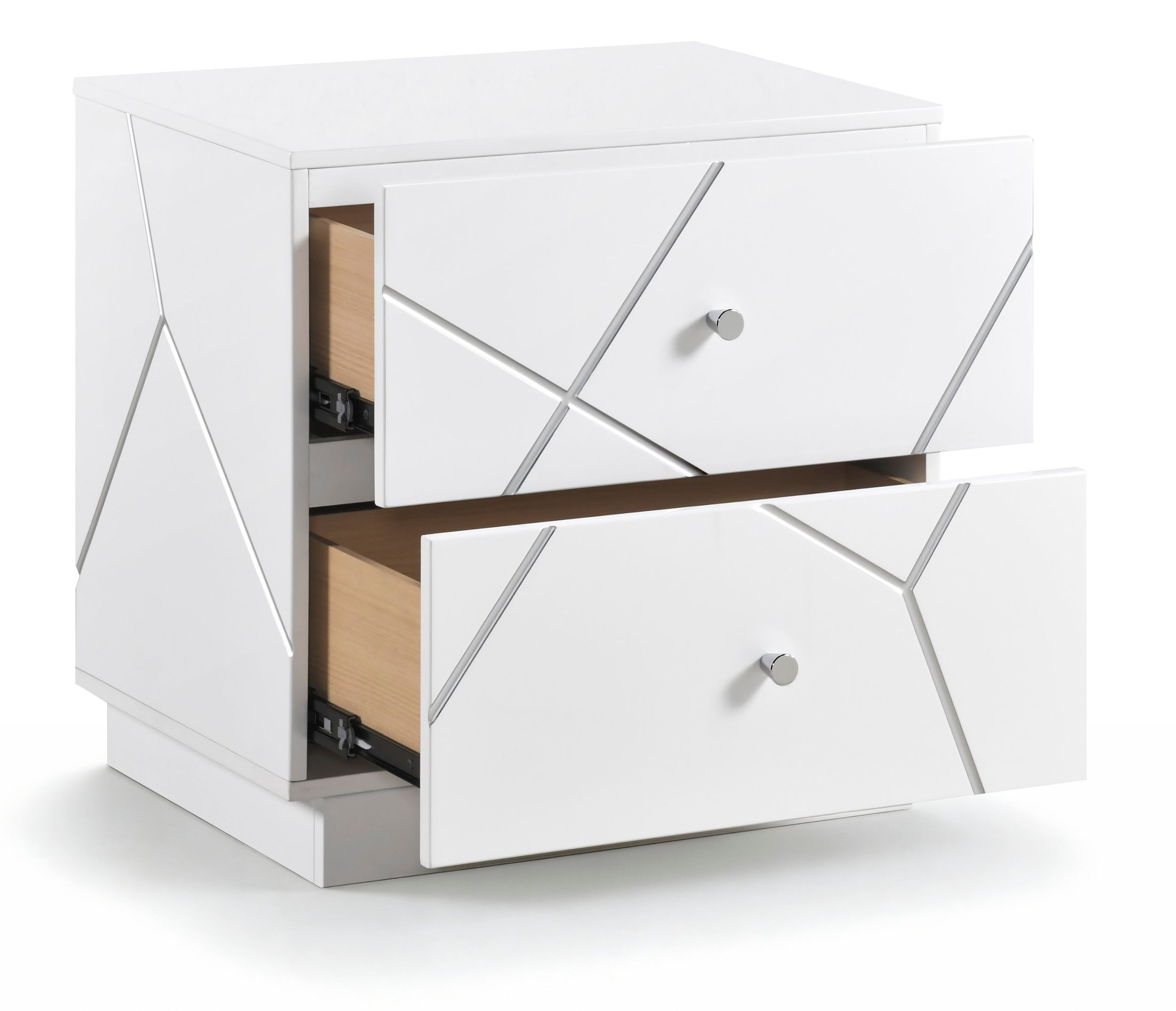 Orlo Wood Panel Bedroom Set with LED Lighting