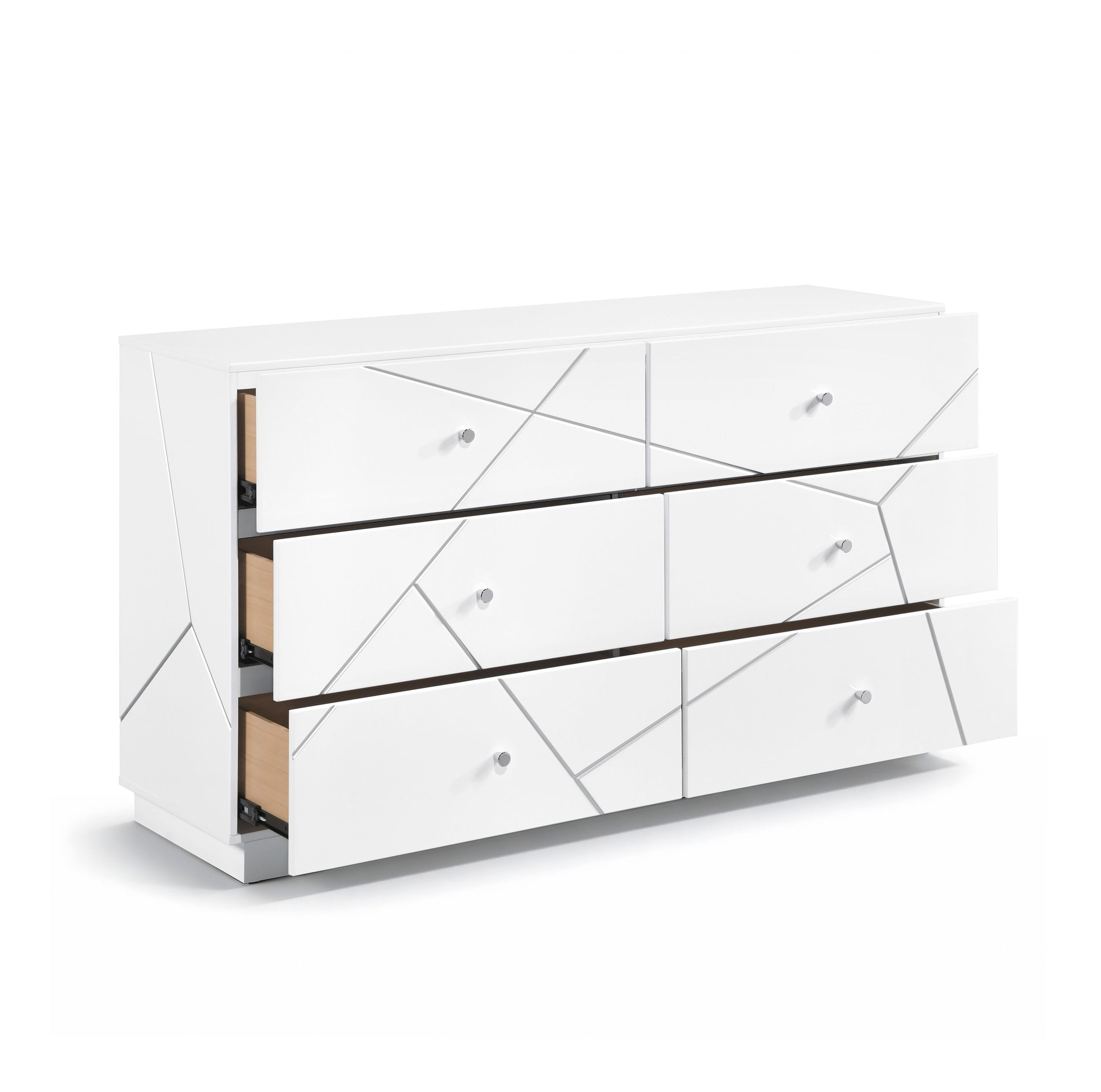 Orlo Wood Panel Bedroom Set with LED Lighting