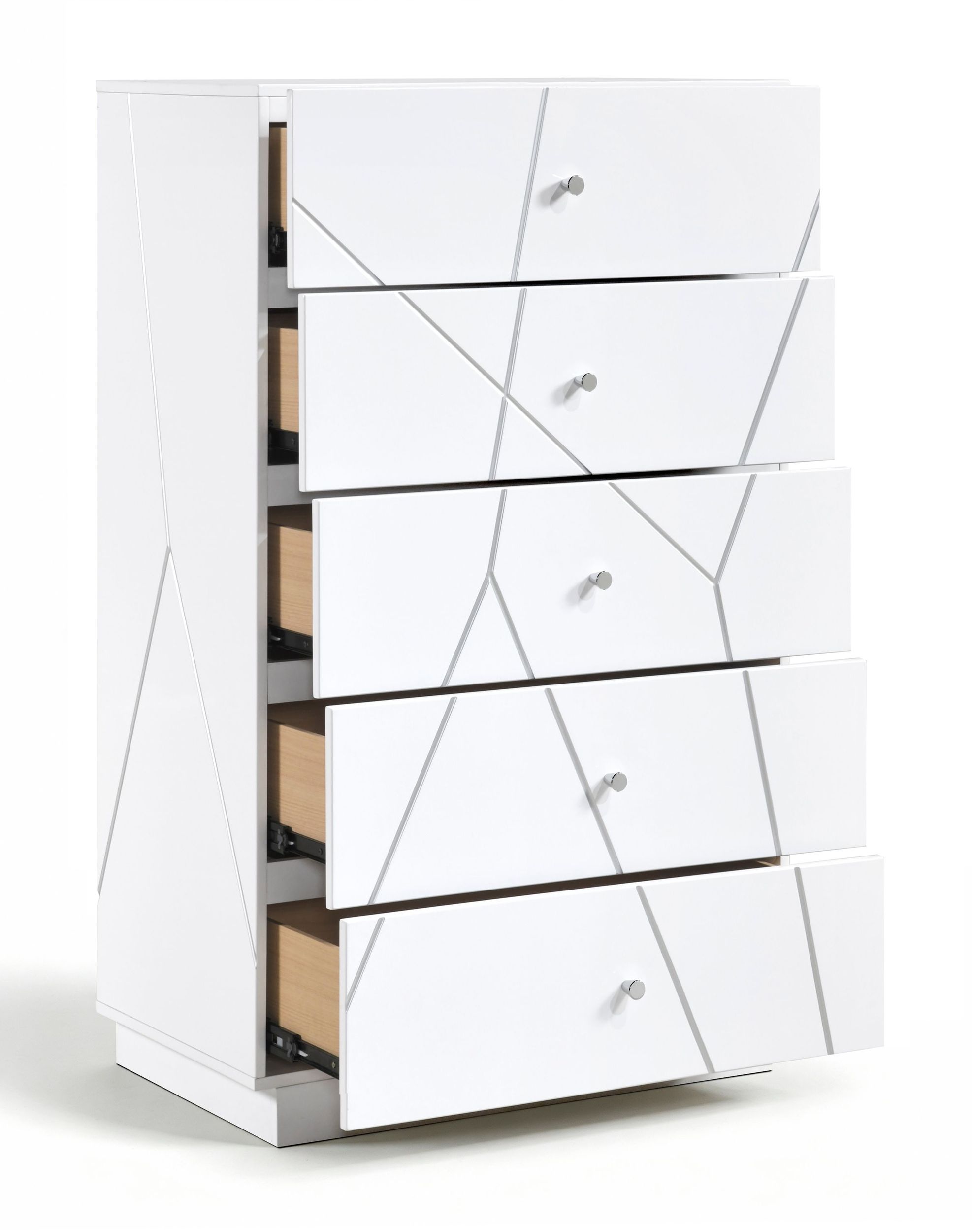 Orlo Wood Panel Bedroom Set with LED Lighting