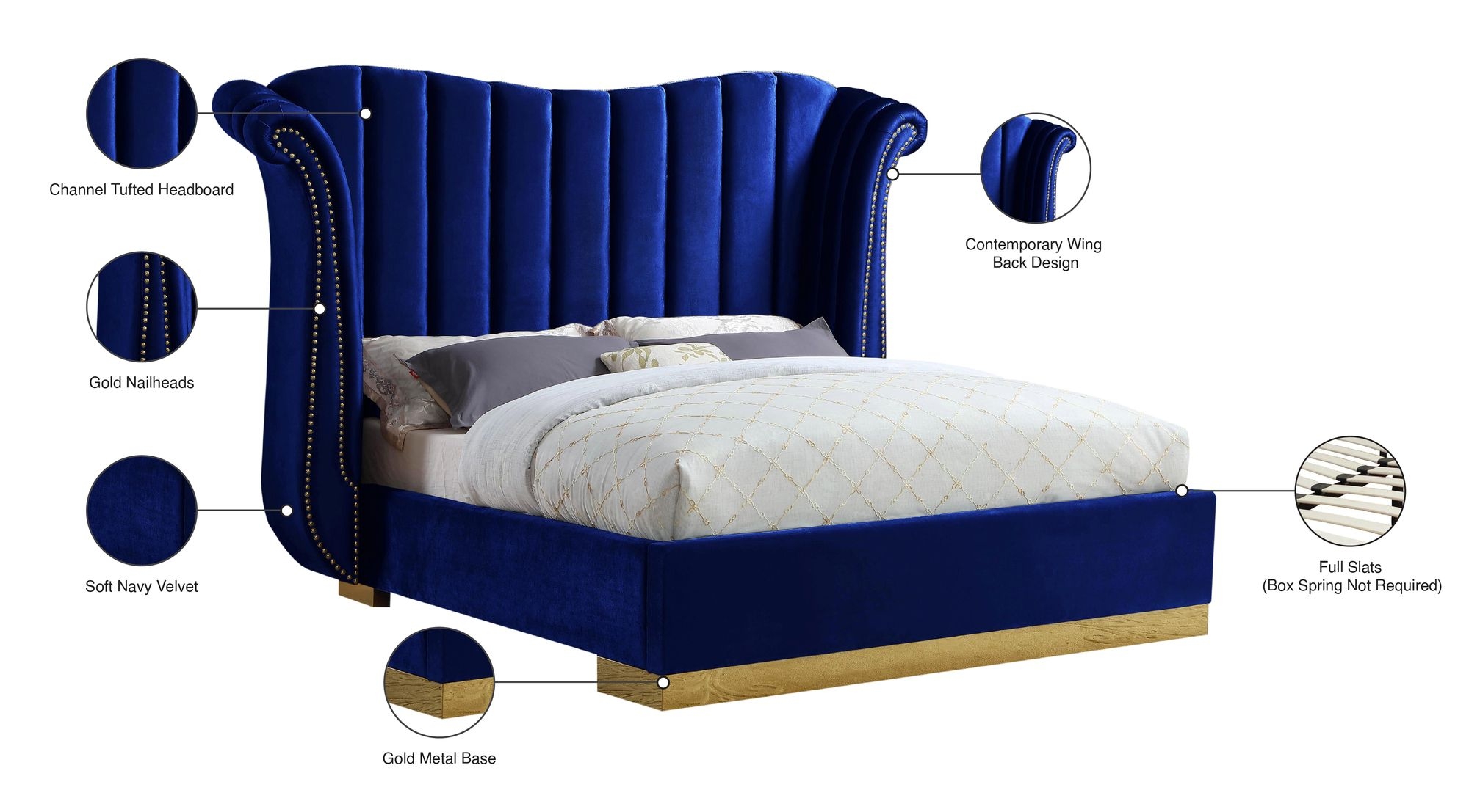 Flora Velvet Bed
