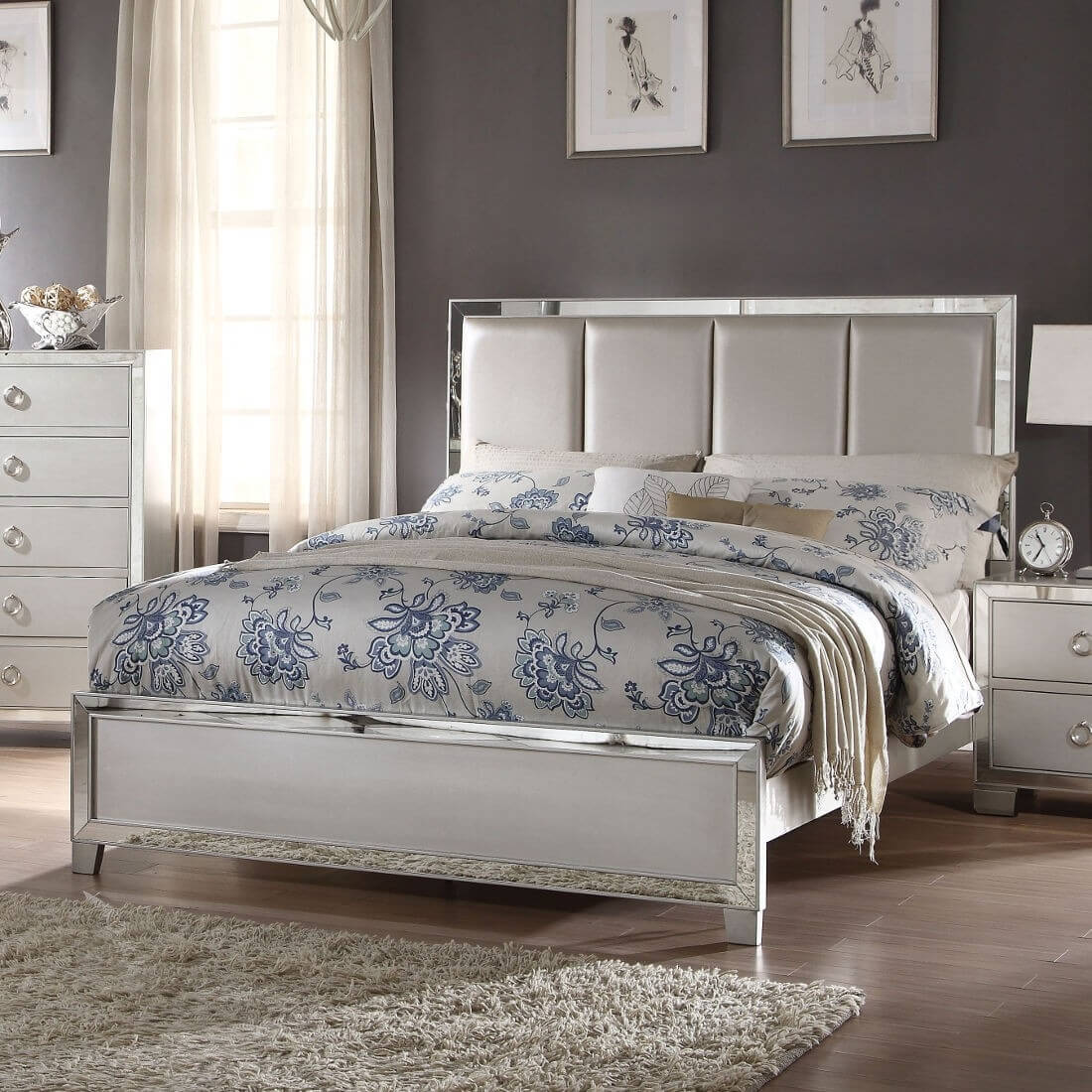 Voeville II PU Panel Bed, Queen Size