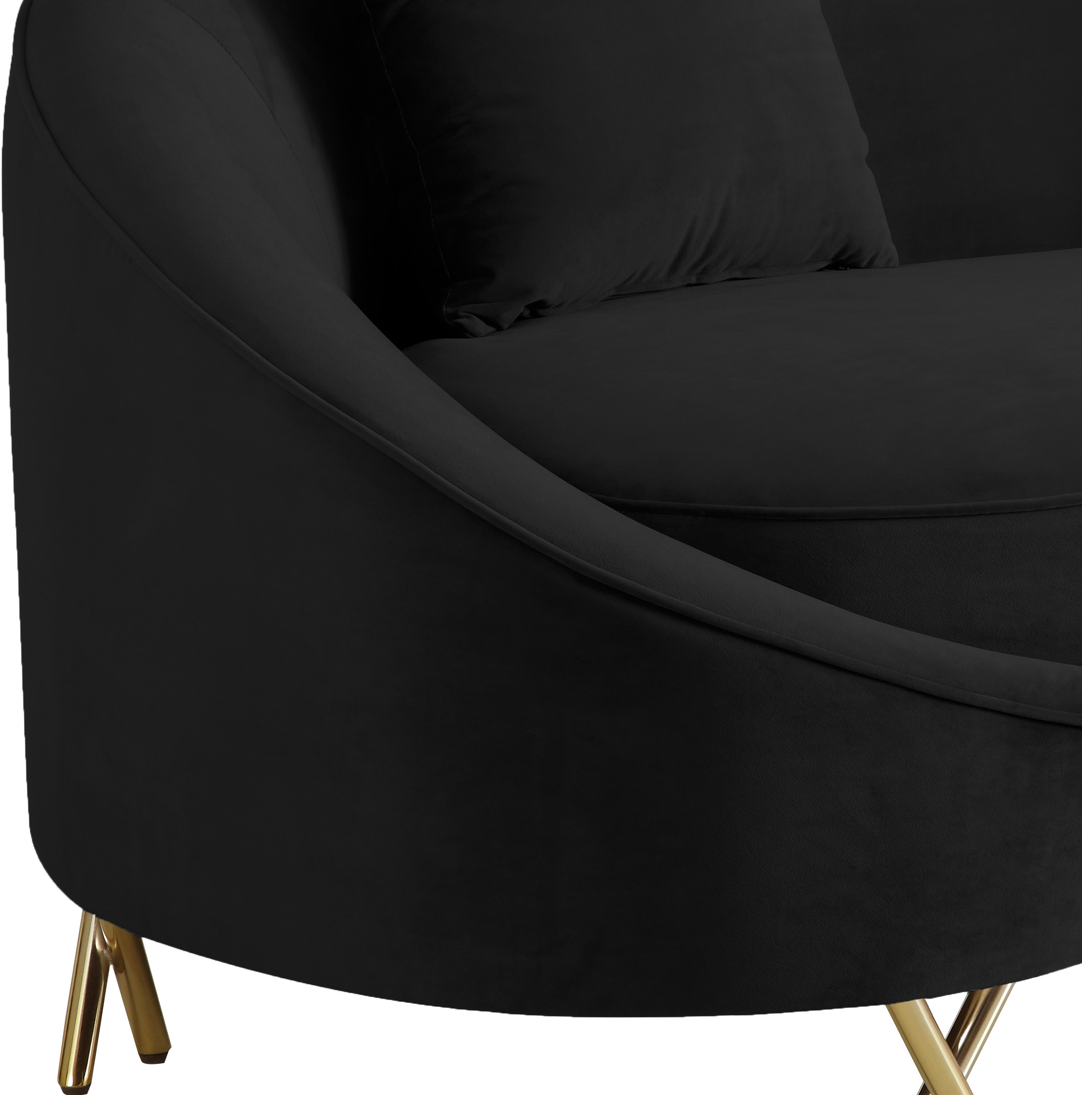 Serpentine Velvet Sofa