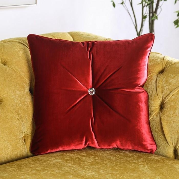 Eliza Microfiber Fabric Button Tufted Loveseat