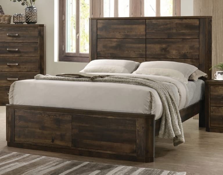 Elettra Wood Panel Bed, Queen Size