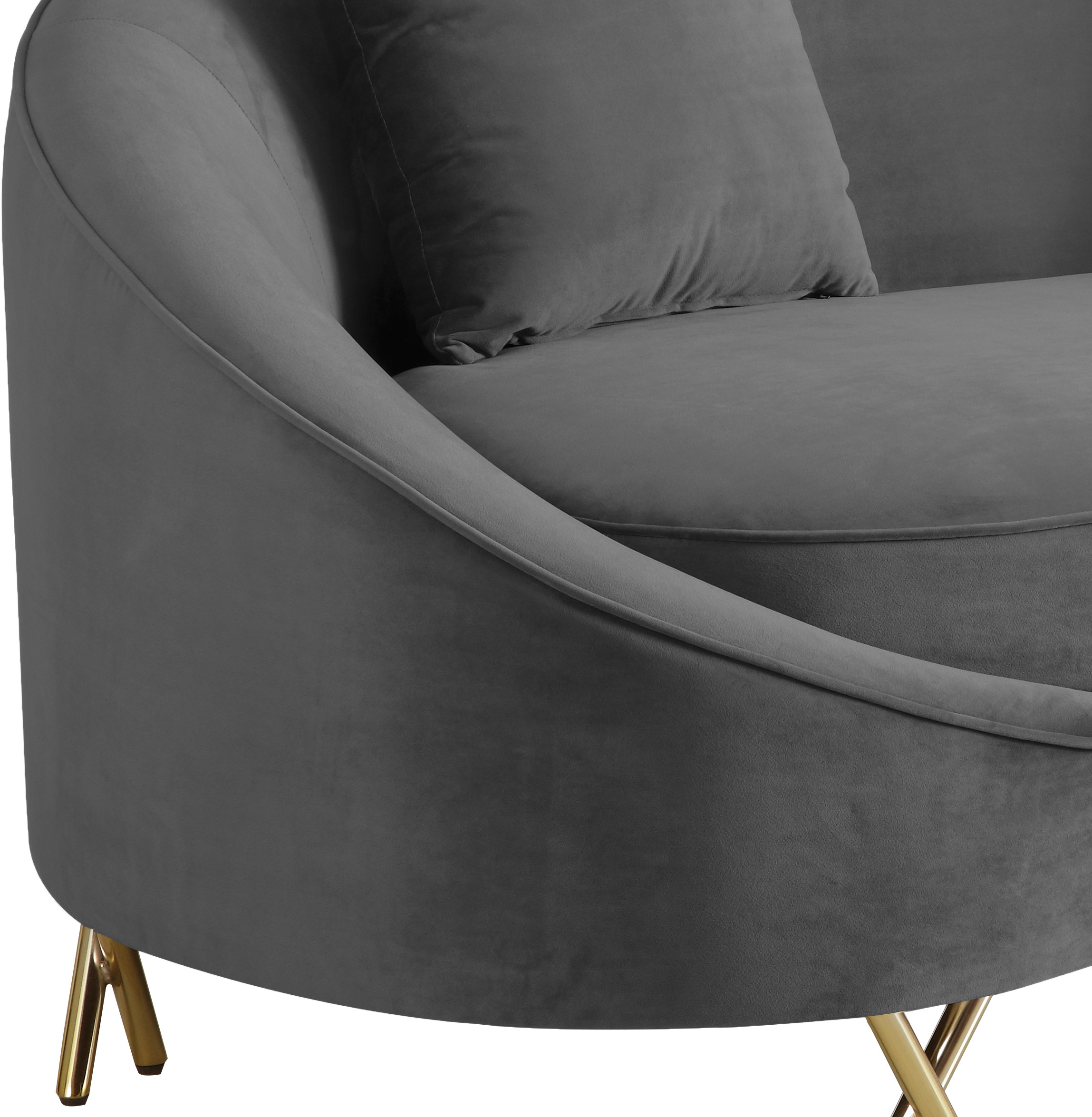 Serpentine Velvet Sofa
