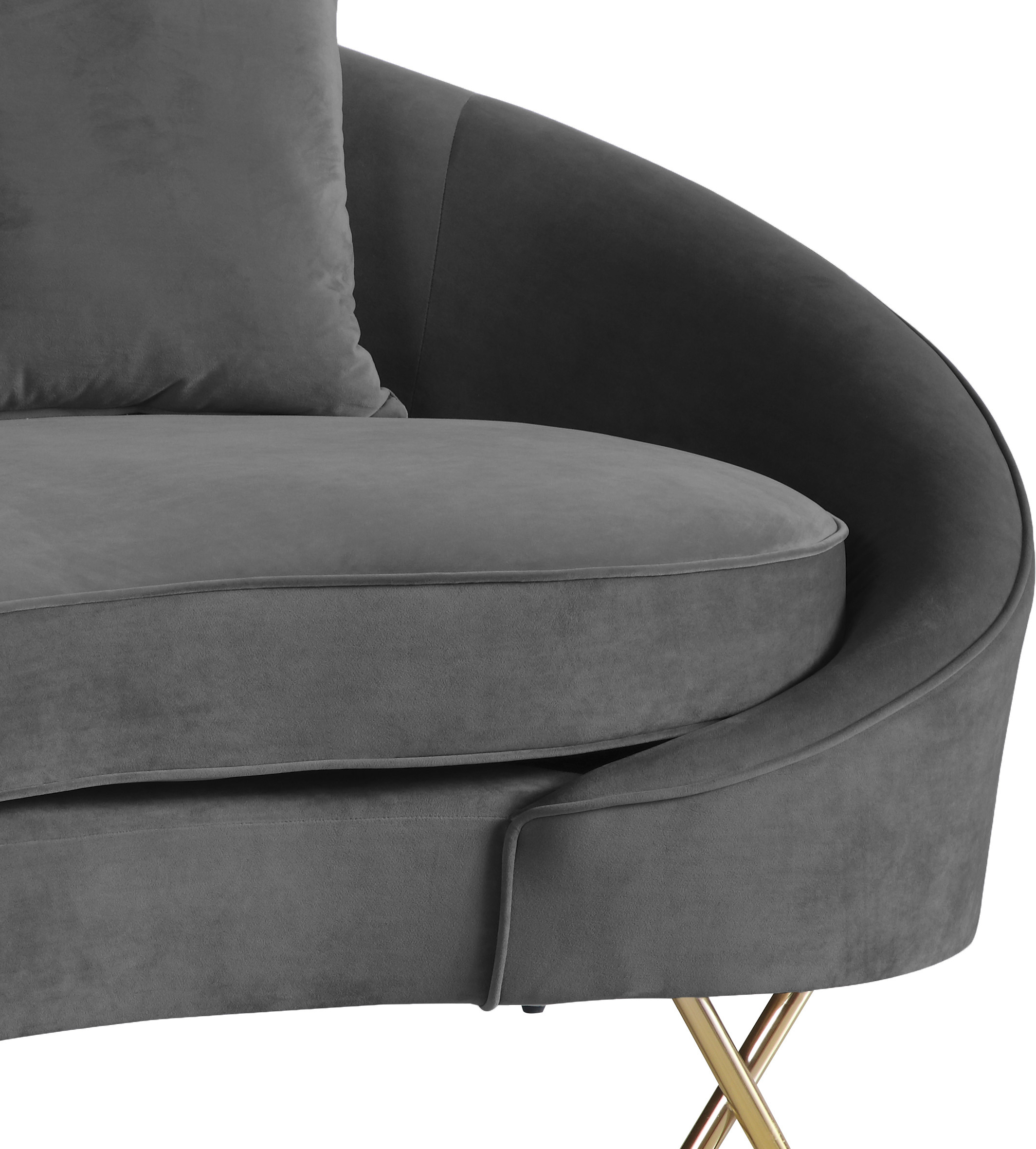 Serpentine Velvet Sofa
