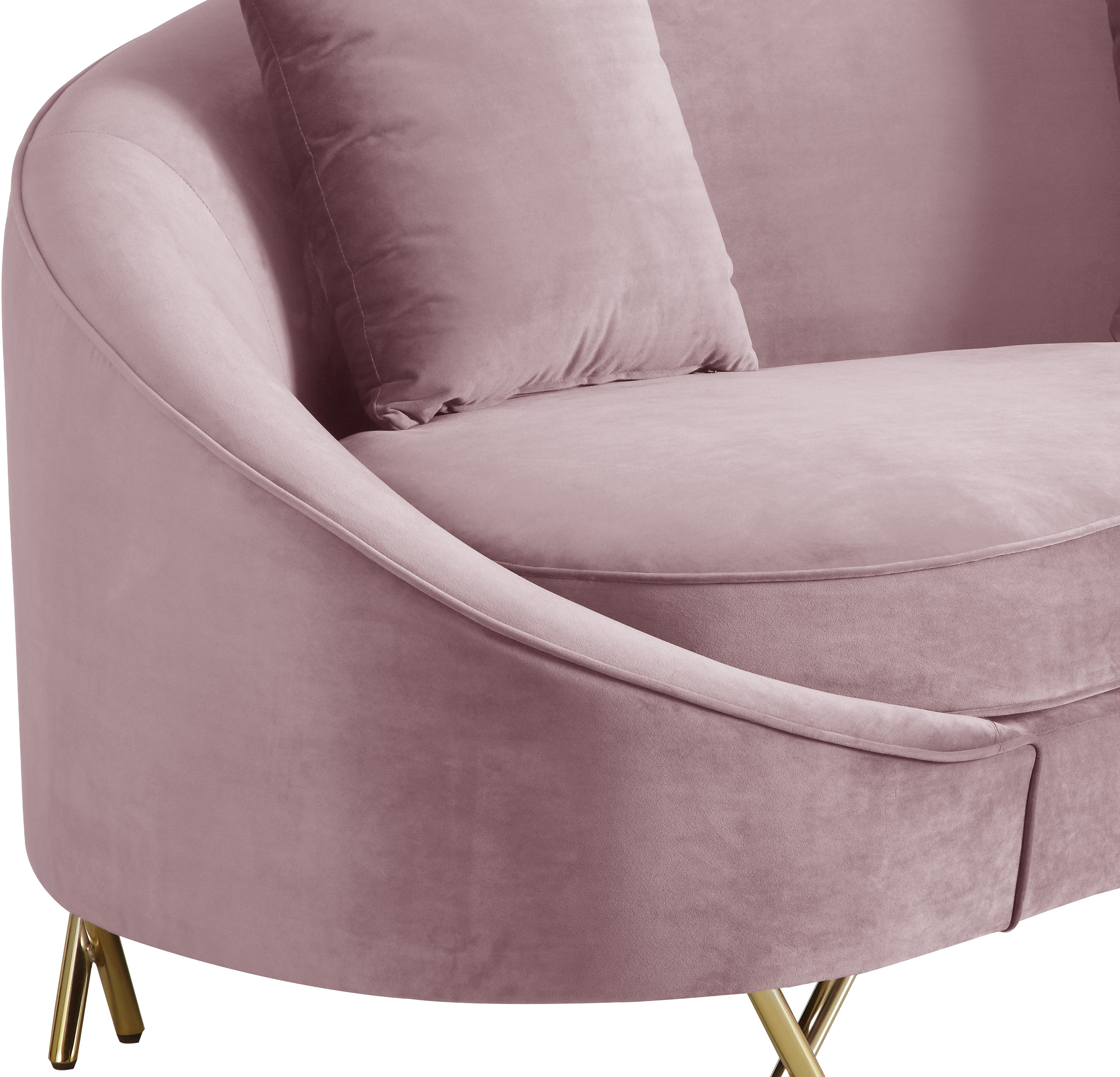 Serpentine Velvet Sofa
