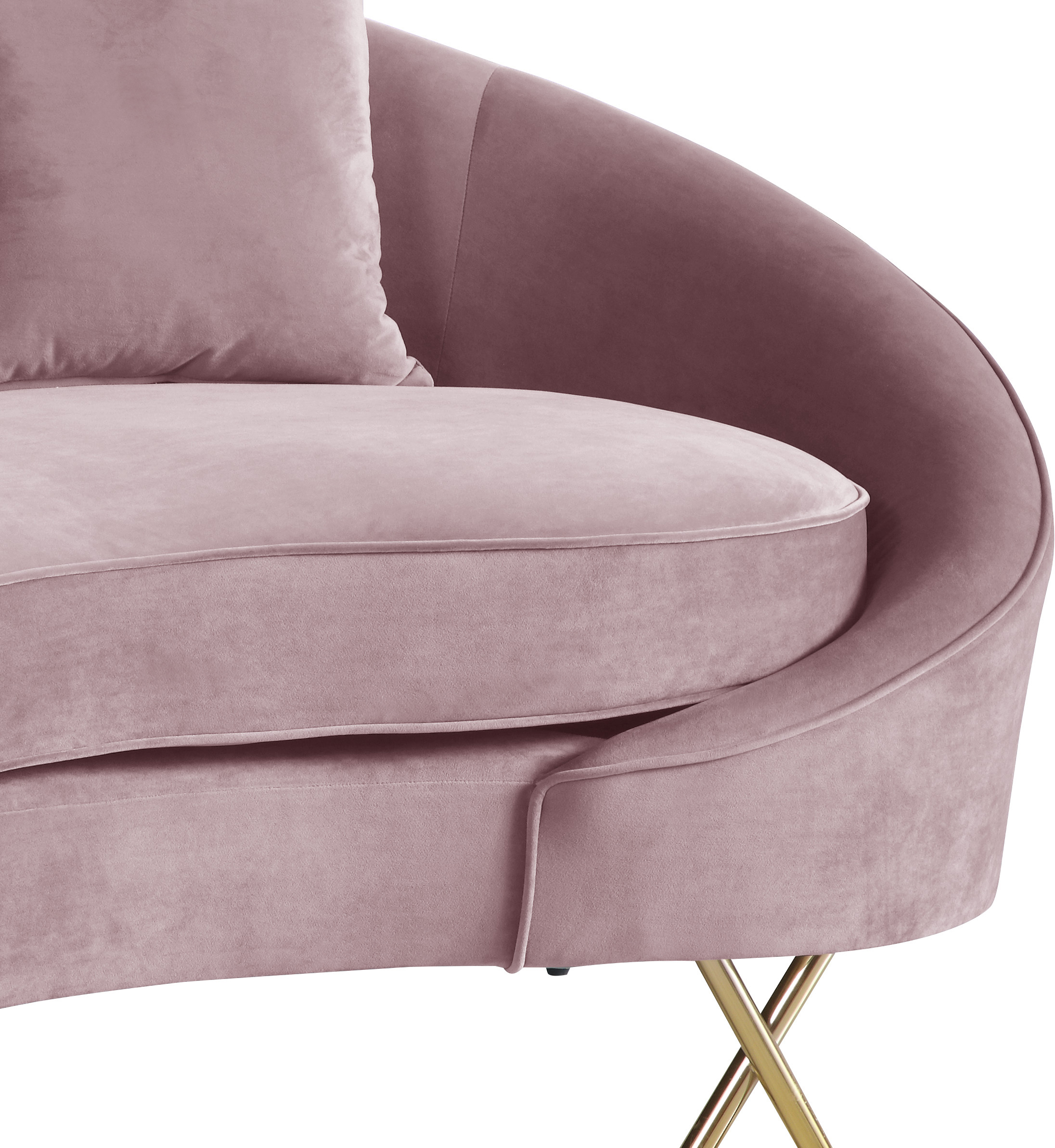 Serpentine Velvet Sofa