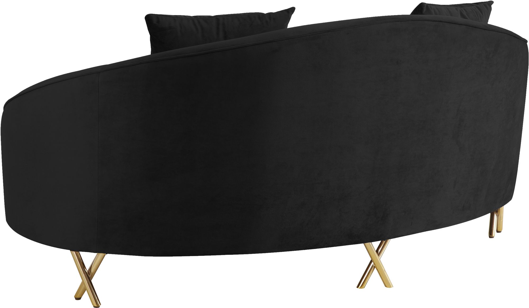Serpentine Velvet Loveseat