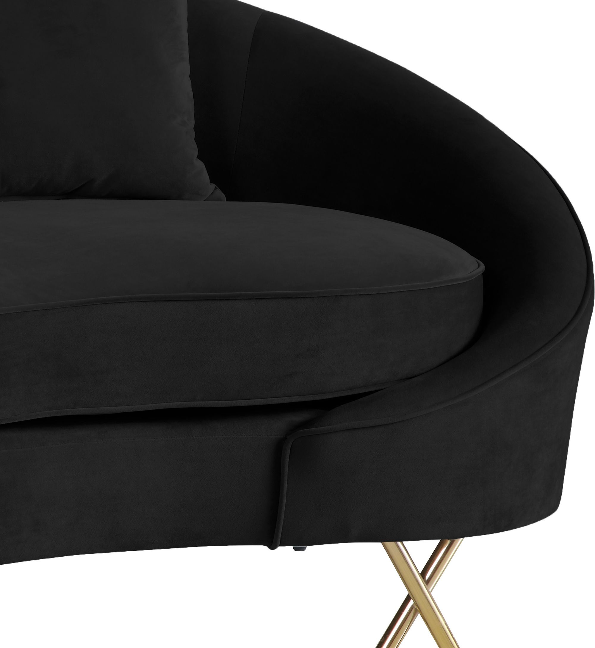 Serpentine Velvet Loveseat
