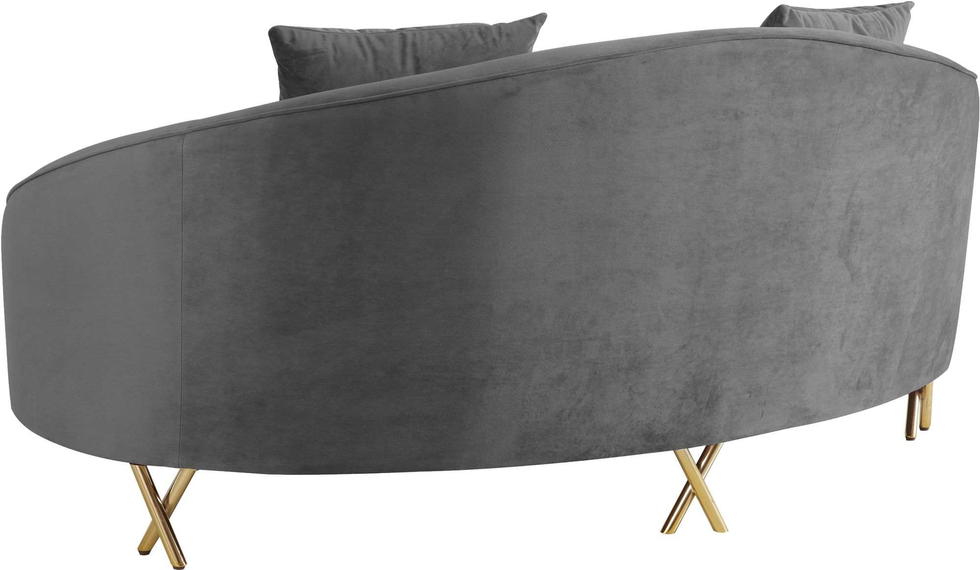 Serpentine Velvet Loveseat