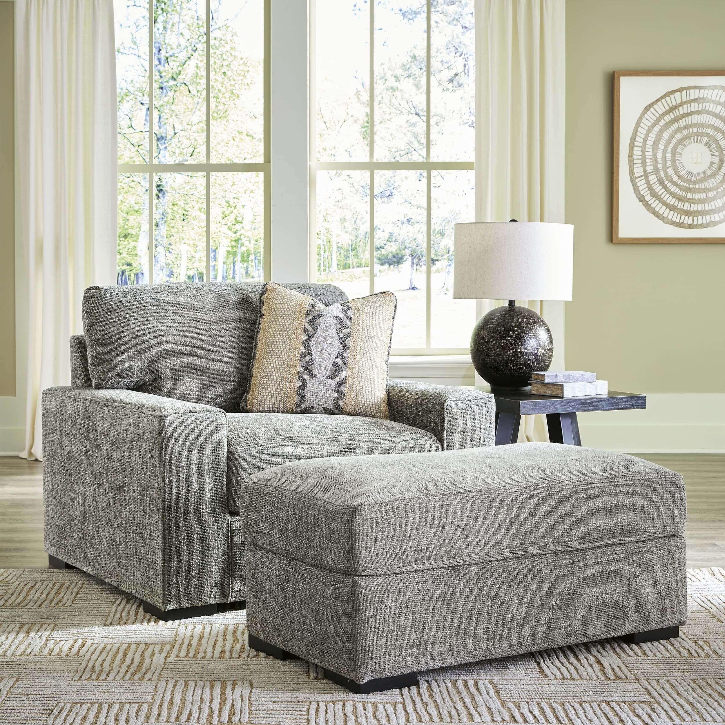 Ashley Dunmor Oversized Chair And Ottoman
