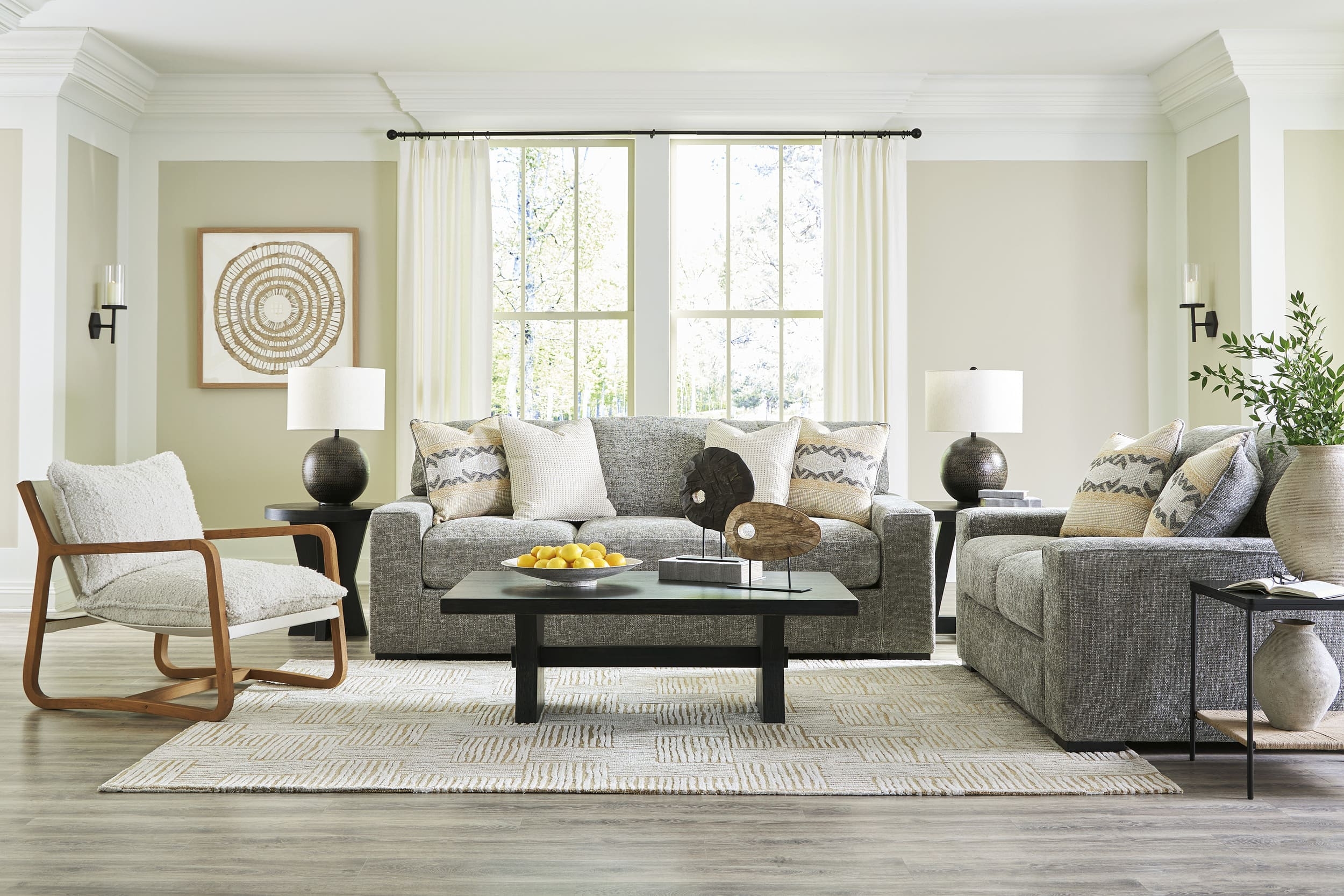 Ashley Dunmor Sofa, Loveseat And Center Table