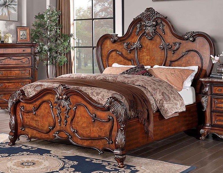 Rosewood Wood Panel Bedroom Set