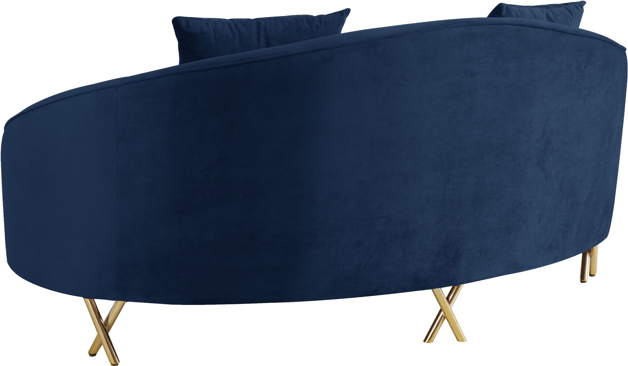 Serpentine Velvet Loveseat