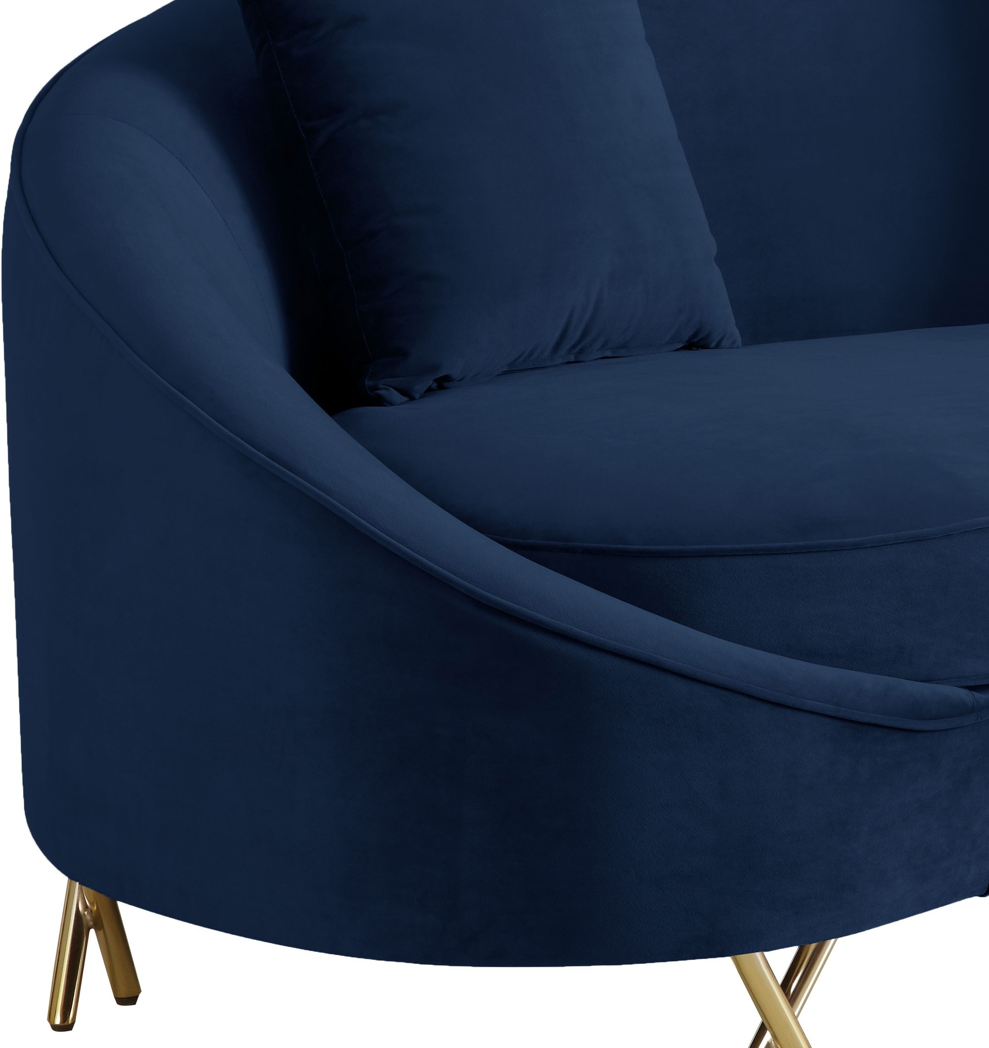 Serpentine Velvet Loveseat